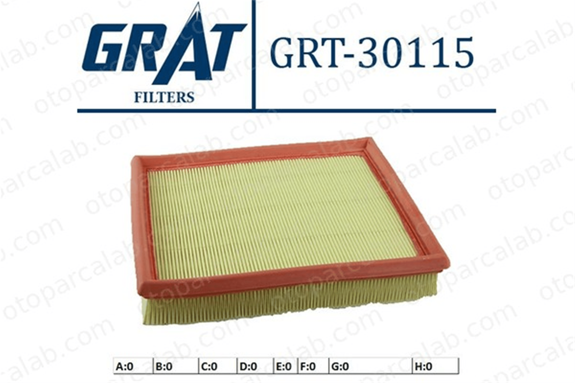 GRAT 30115 Hava Filtresi BMW 1 3 13718507320 13717630911