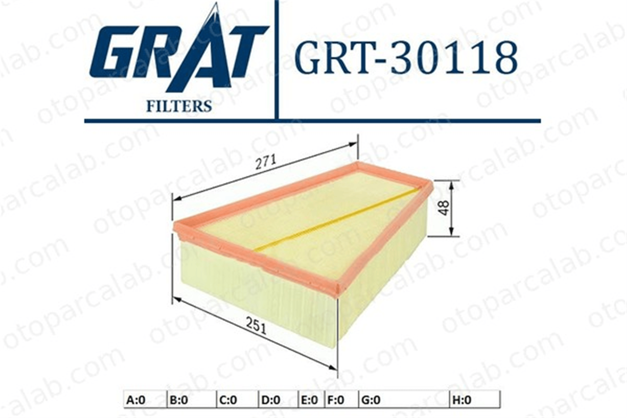 GRAT 30118 Hava Filtresi BMW X1 Z4 Roadster 13717582908