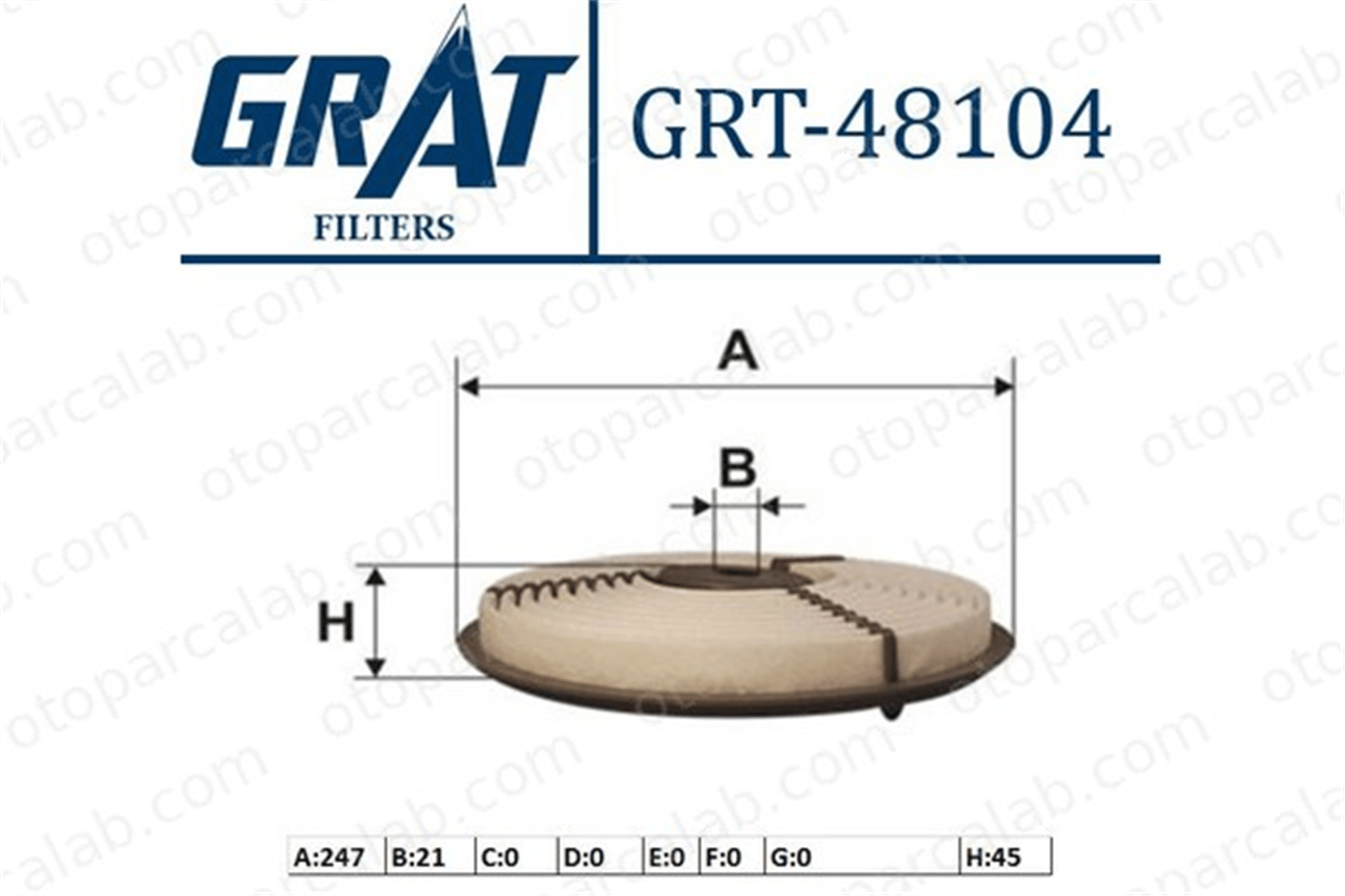 GRAT 48104 Hava Filtresi SUZUKI SWIFT II Hatchback SWIFT II Sedan 1378086000 1378060B00