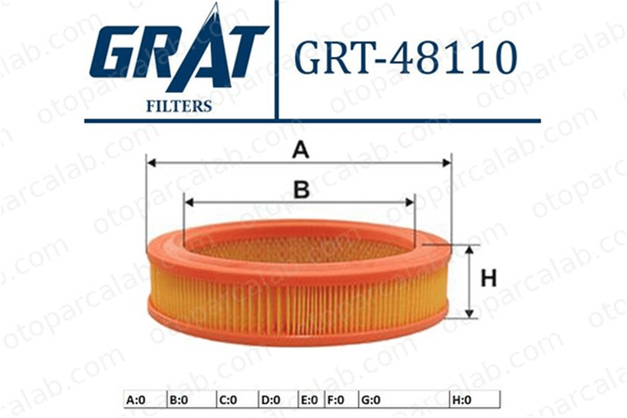 GRAT 48110 Hava Filtresi FIAT FIORINO 127 1378078100 1011983