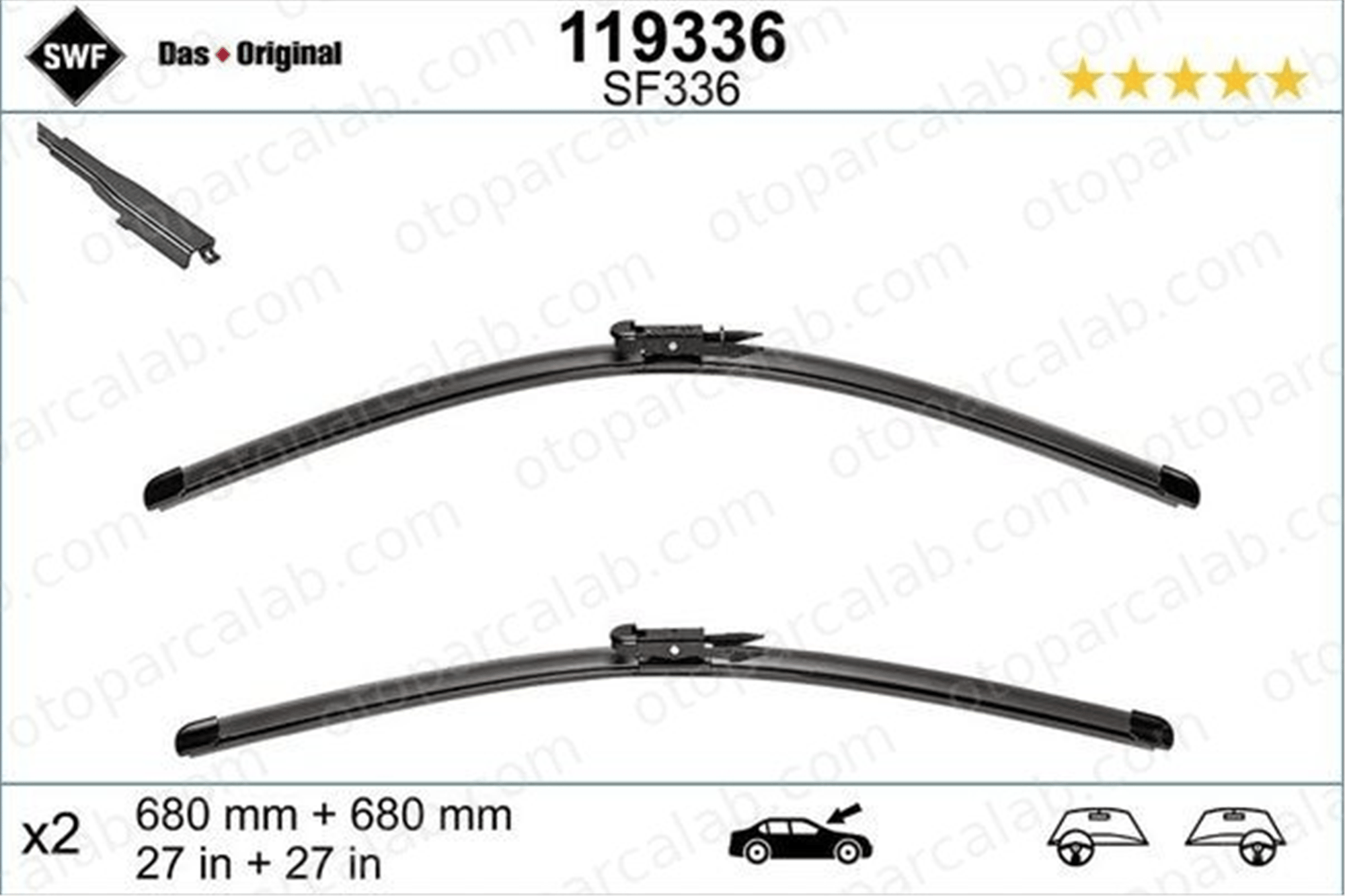 GRAT FM7070 Silecek Süpürgesi Ön 700/700 mm - 28/28 inç MERCEDES-BENZ E-SERISI E-SERISI T-Model DS7317528AC 4L1955425A