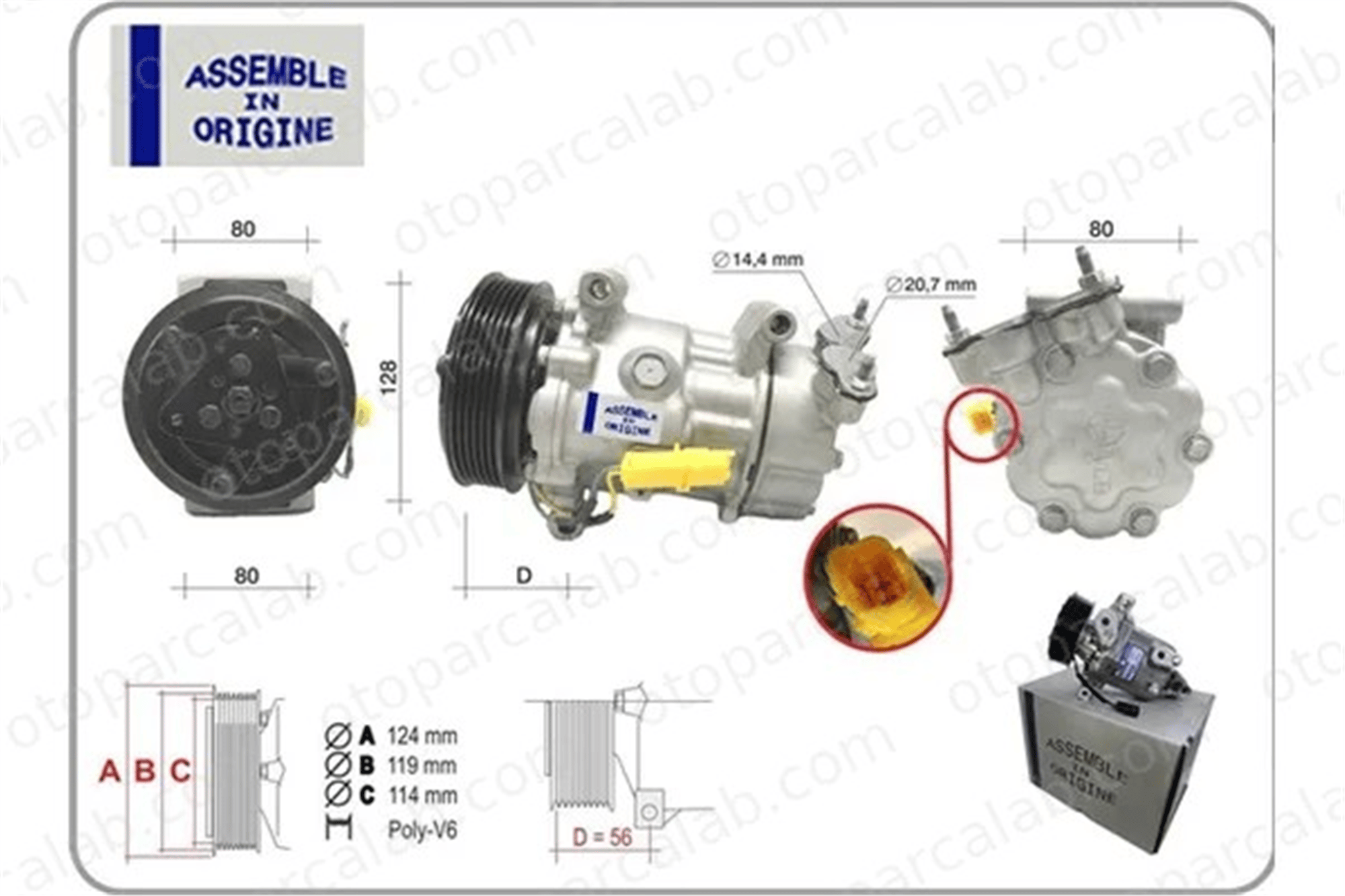 GUA 41333 Klima Kompresörü CITROËN C3 I PEUGEOT 206 Hatchback 9655191580 2758145