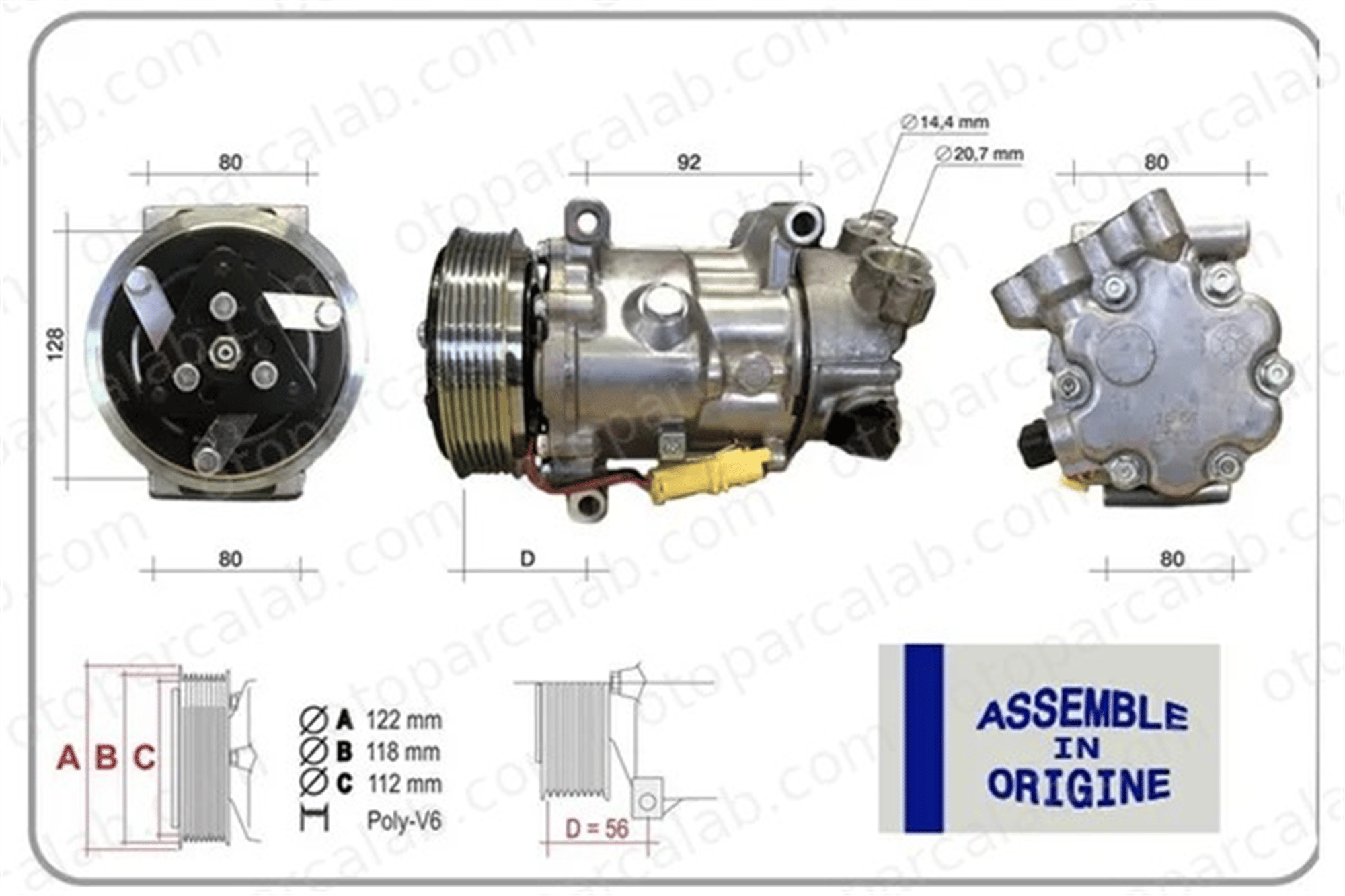 GUA 51314 Klima Kompresörü CITROËN BERLINGO Kasa/büyük limuzin PEUGEOT PARTNER TEPEE 6453QL 9651911480