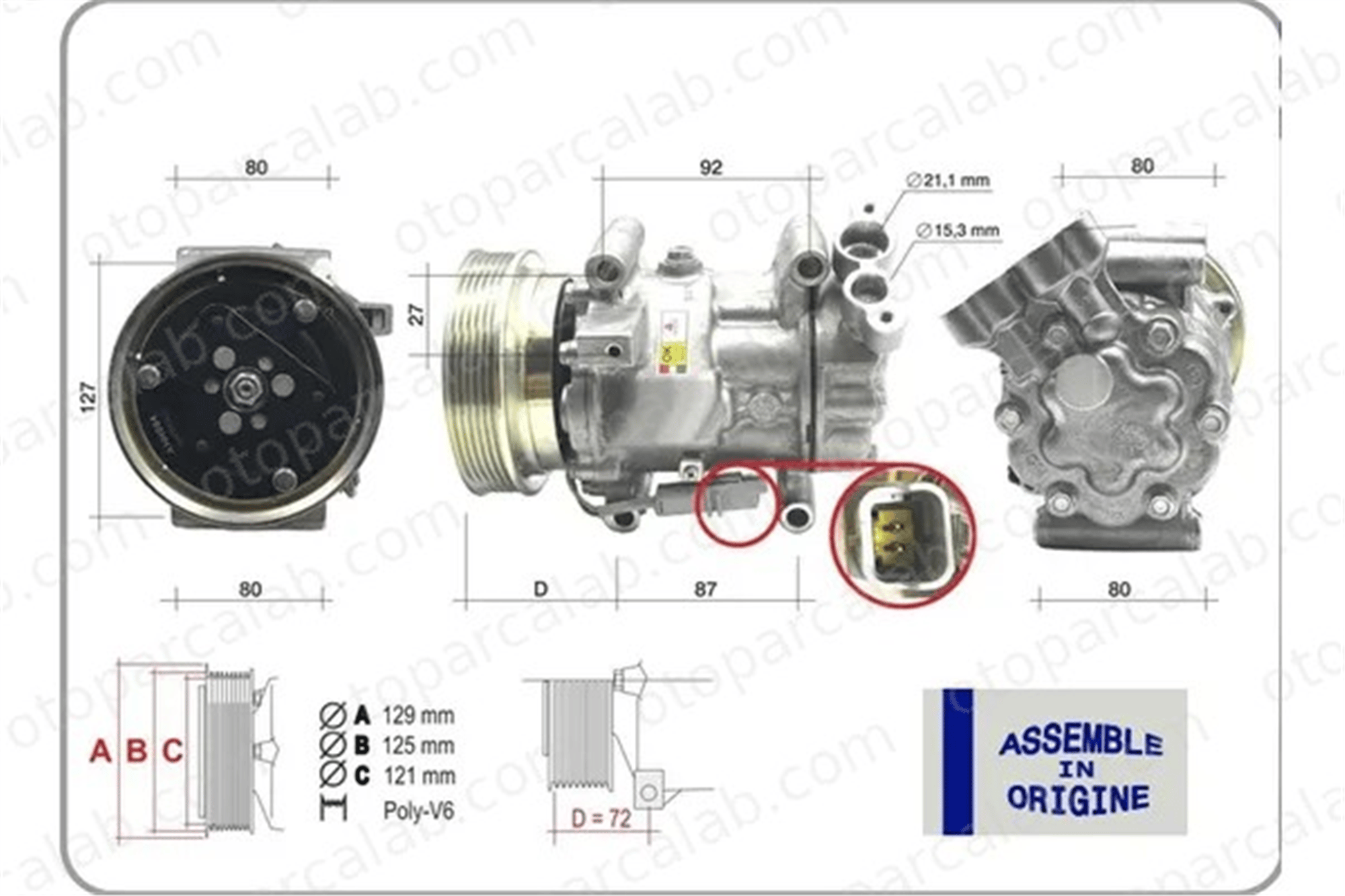 GUA 51325 Klima Kompresörü RENAULT CLIO III CLIO III Grandtour 8200953359 2763000Q0D