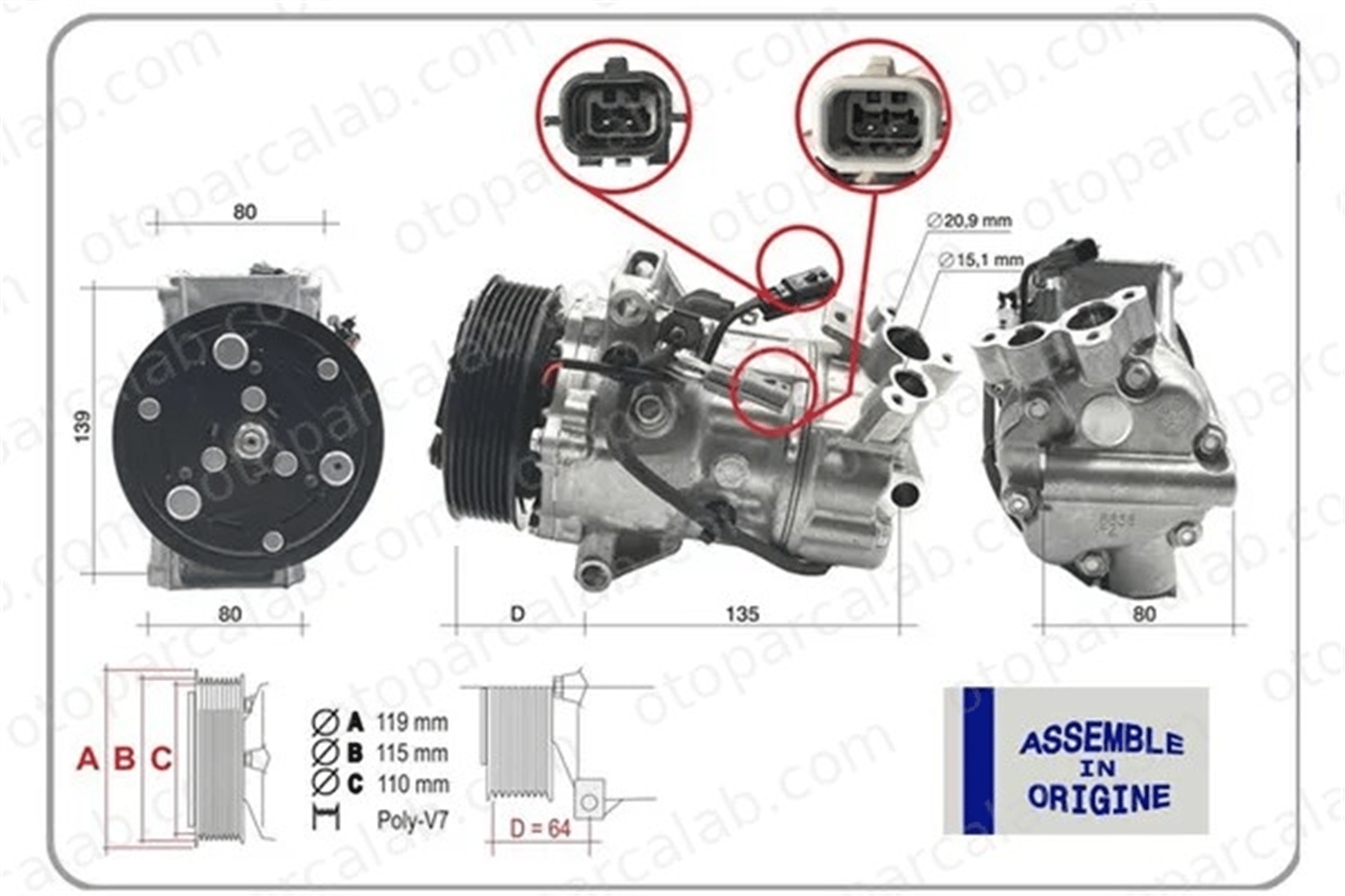 GUA 51331 Klima Kompresörü RENAULT CAPTUR I CLIO IV 926008955R 9260000Q0L
