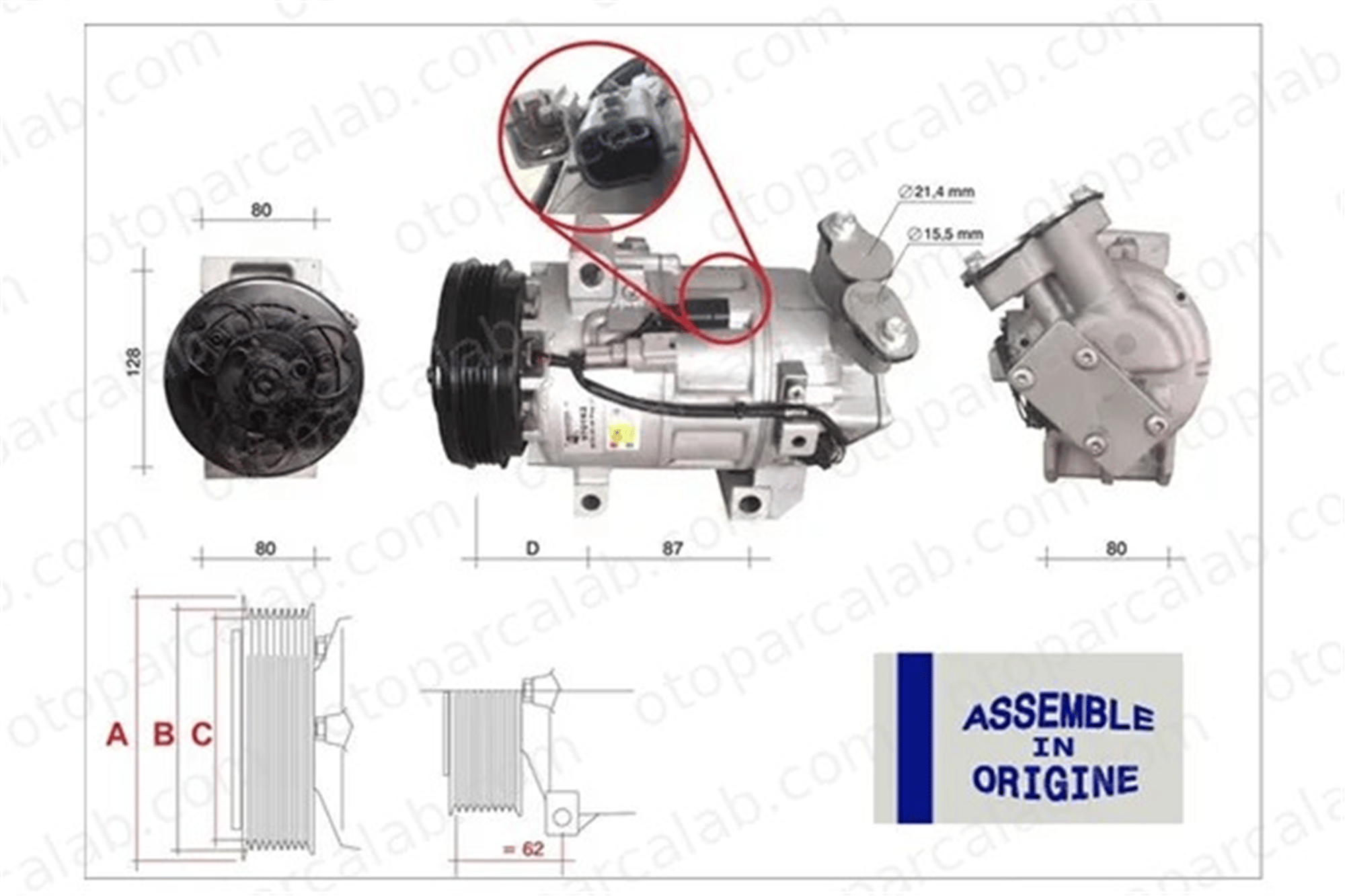 GUA 51336 Klima Kompresörü RENAULT CLIO IV CLIO IV Grandtour 926009582R 926002335R