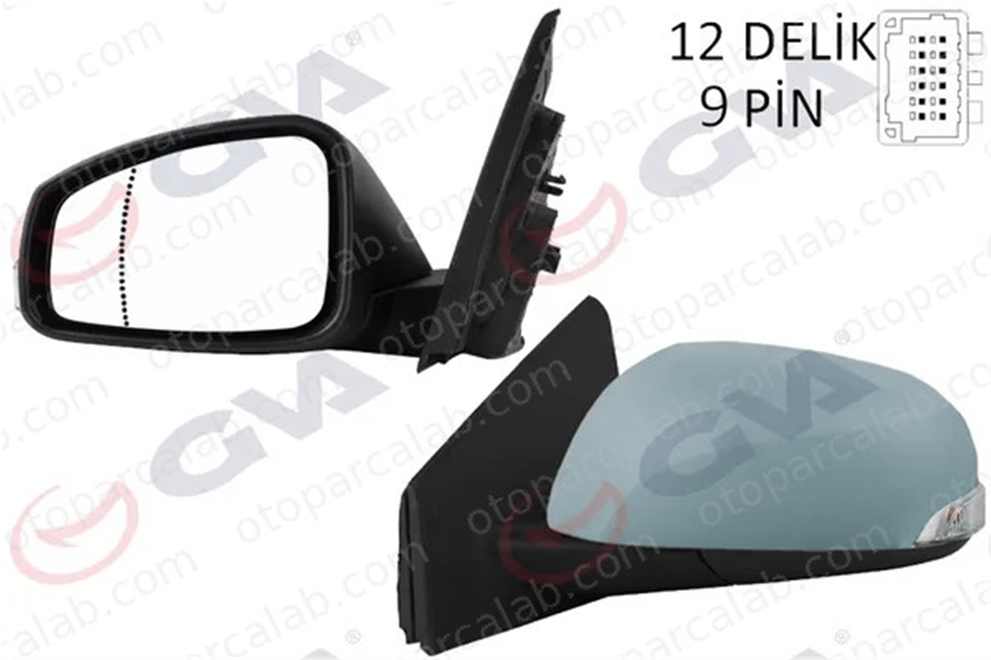 GVA 1011322 Dikiz Aynası Dış Sol RENAULT MEGANE III Hatchback MEGANE III Grandtour 963020180R 963028938R
