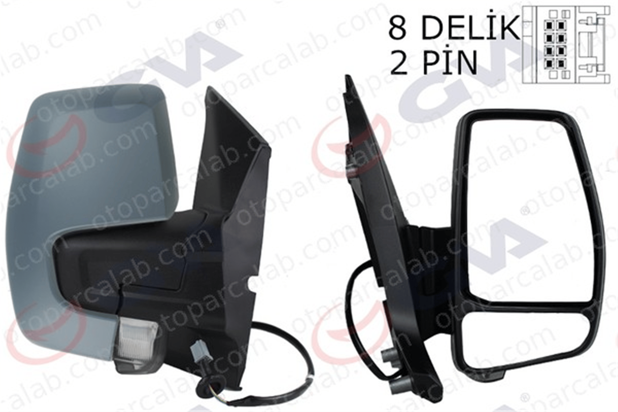 GVA 1032212 Dikiz Aynası Dış Sağ FORD TOURNEO CUSTOM V362 Minibüs/Otobüs TRANSIT CUSTOM V362 Minibüs/Otobüs BK2117682BL5JA6 2123231