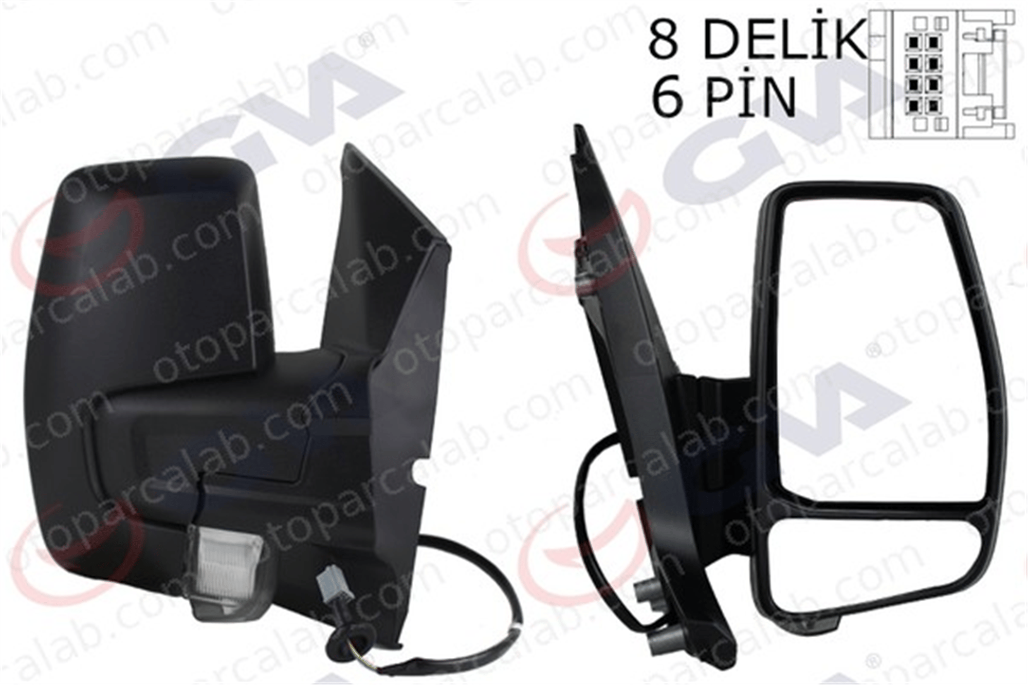 GVA 1032214 Dikiz Aynası Dış Sağ FORD TOURNEO CUSTOM V362 Minibüs/Otobüs TRANSIT CUSTOM V362 Minibüs/Otobüs BK2117682BL5JA6 2123231