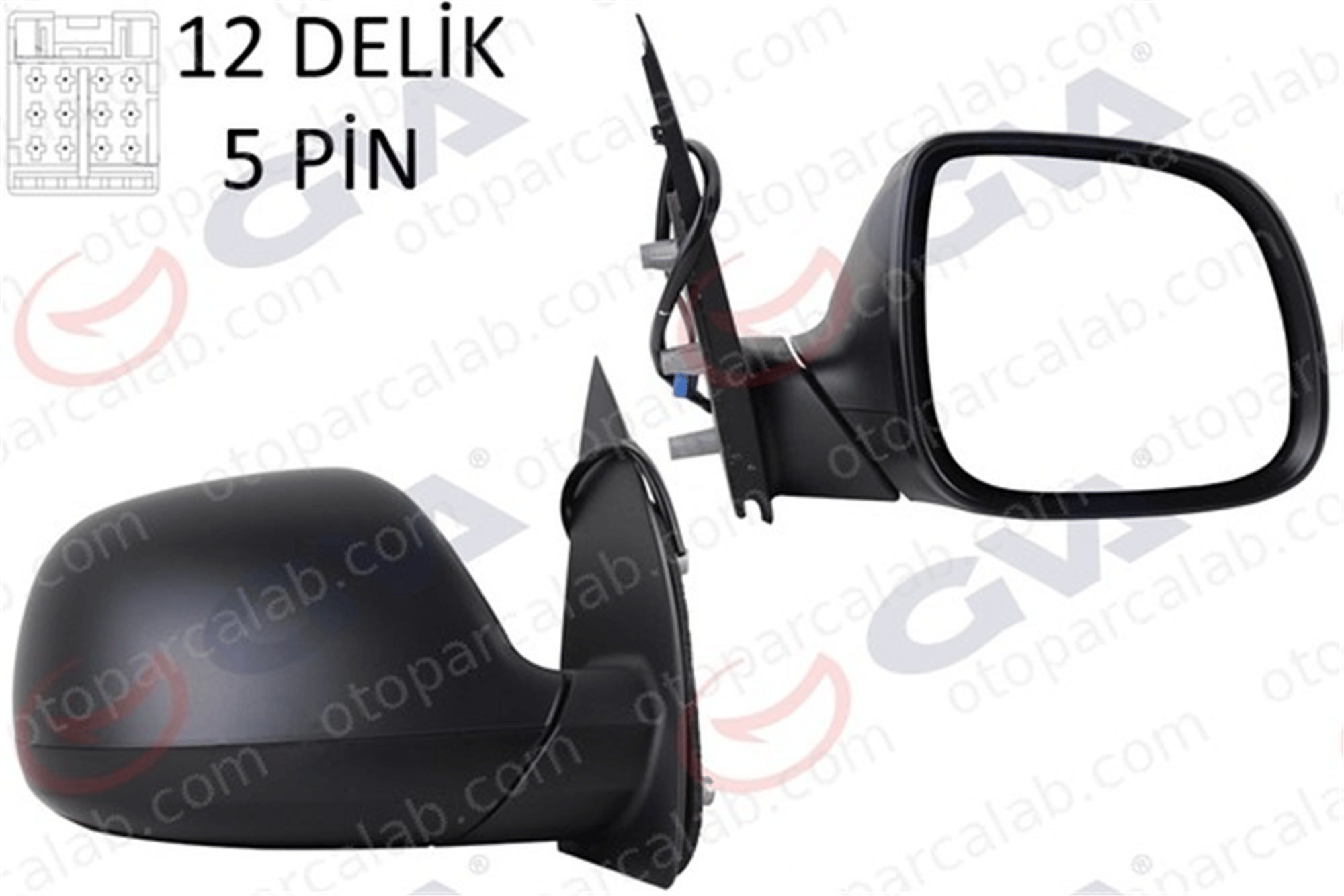 GVA 1075556 Dikiz Aynası Dış Sağ VW TRANSPORTER T6 / CARAVELLE T6 Minibüs/Otobüs TRANSPORTER T6 Panelvan/Van 7E1857408Q9B9 5E1857528K9B9