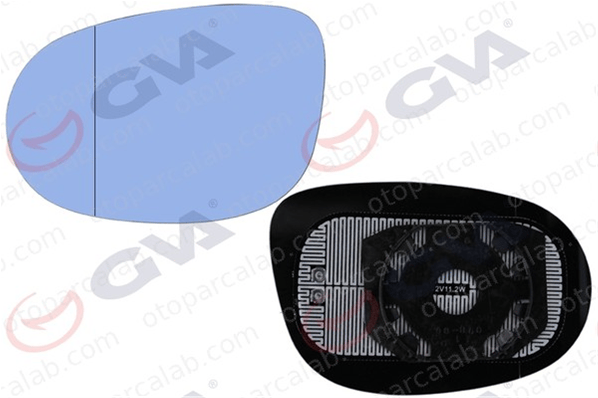 GVA 1125010 Ayna Camı Dış Sol FIAT BRAVO II LANCIA DELTA III 735508255 735508251