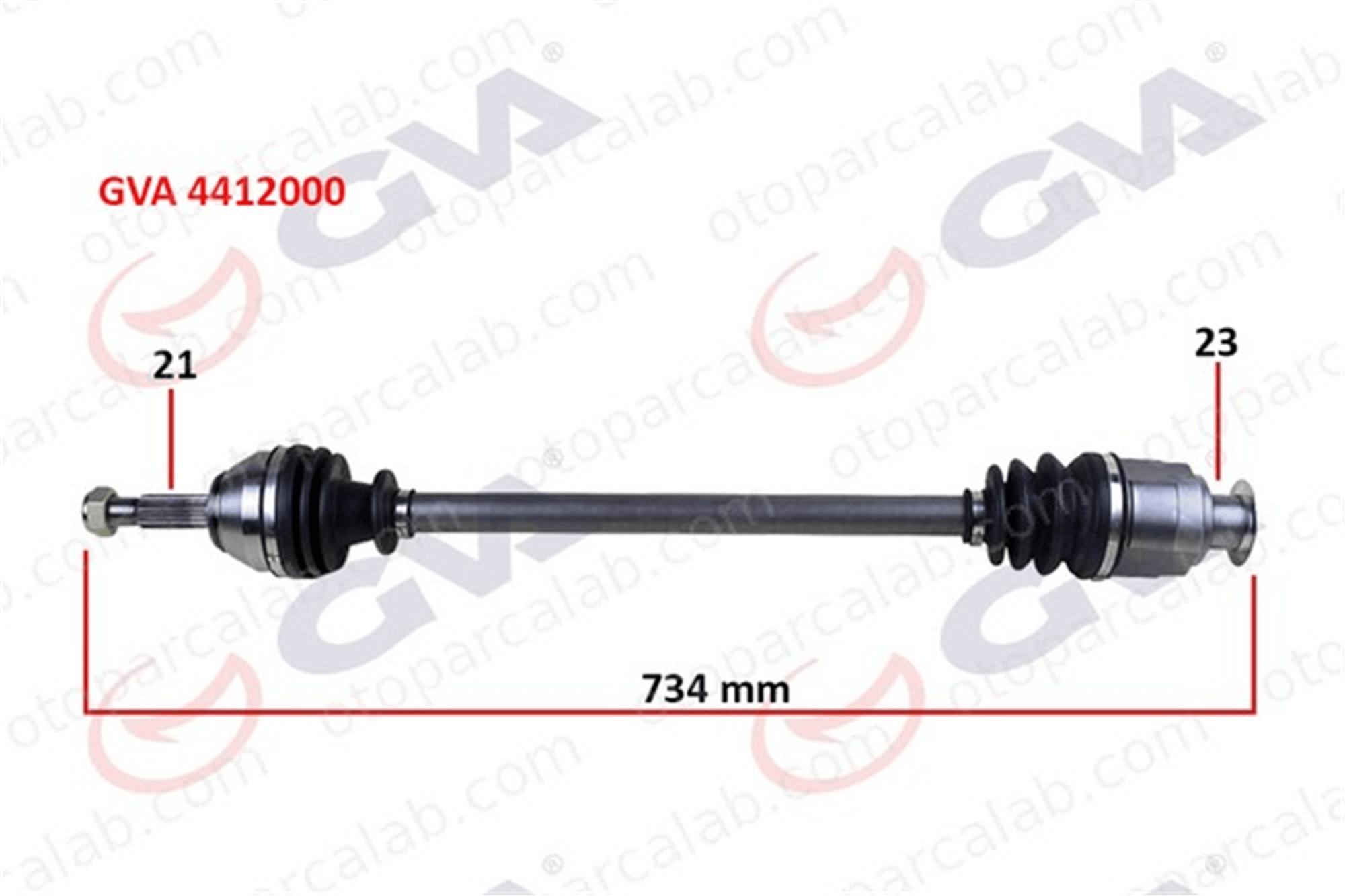 GVA 4412000 Aks Komple Ön Sağ RENAULT 19 II Chamade 19 II 7701351479 7701349874