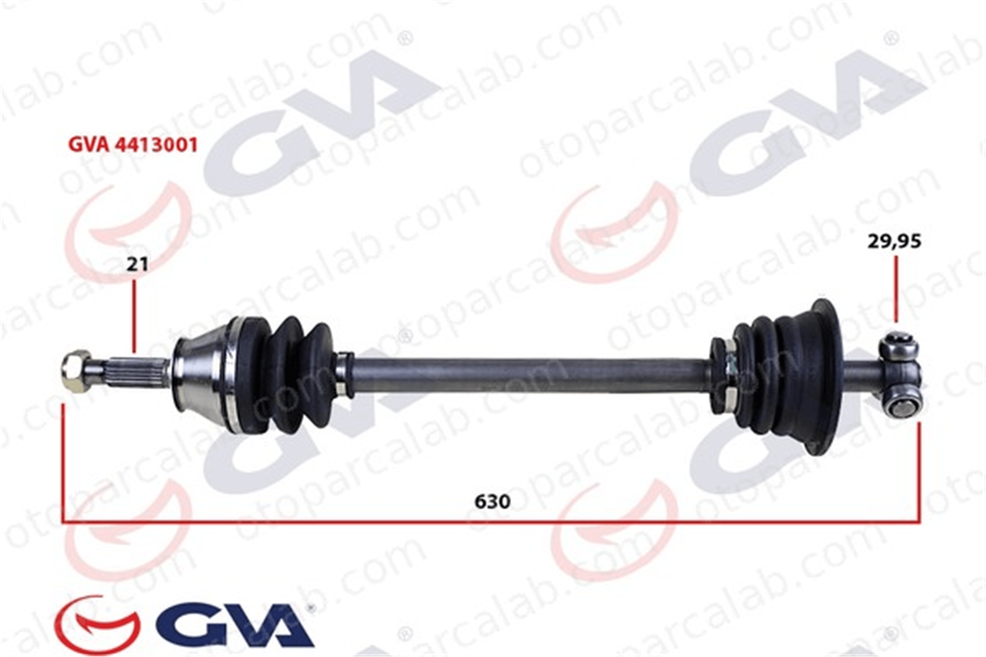 GVA 4413001 Aks Komple Ön Sol RENAULT 11 9 7701349359 7701351020