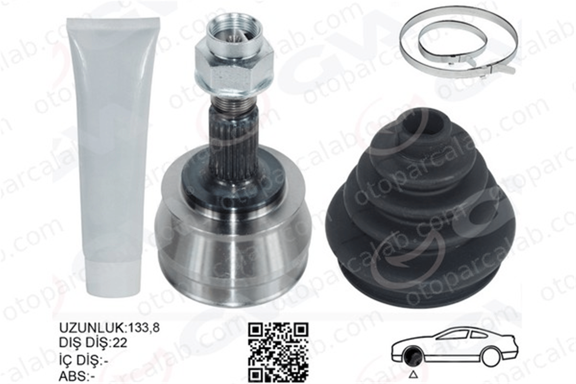 GVA 4428000K Aks Kafası Ön Dış Sağ veya Sol LANCIA YPSILON FIAT PUNTO 46307889 77365999
