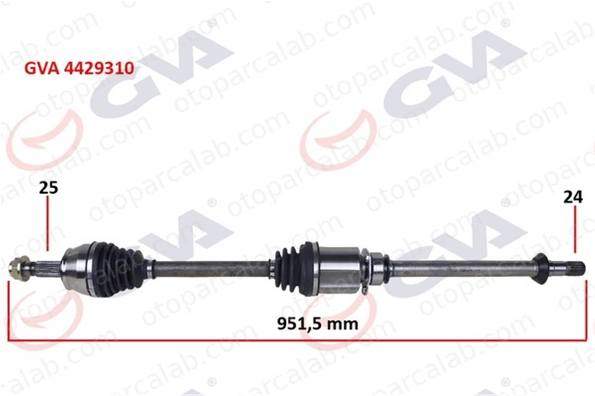 GVA 4429310 Aks Komple Ön Sağ FIAT TIPO Hatchback TIPO Sedan 52068572 55205034