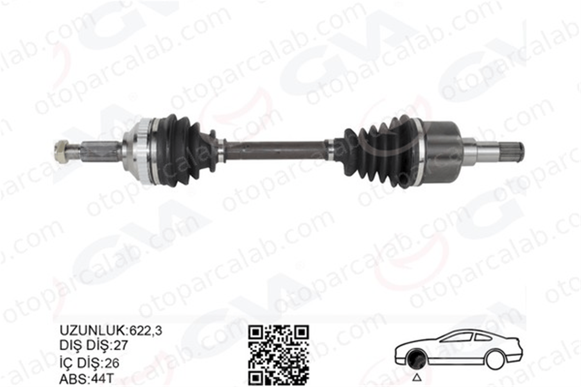 GVA 4437005 Aks Komple Ön Sol FORD MONDEO I Turnier MONDEO I 96BG3B437AAB 1023212
