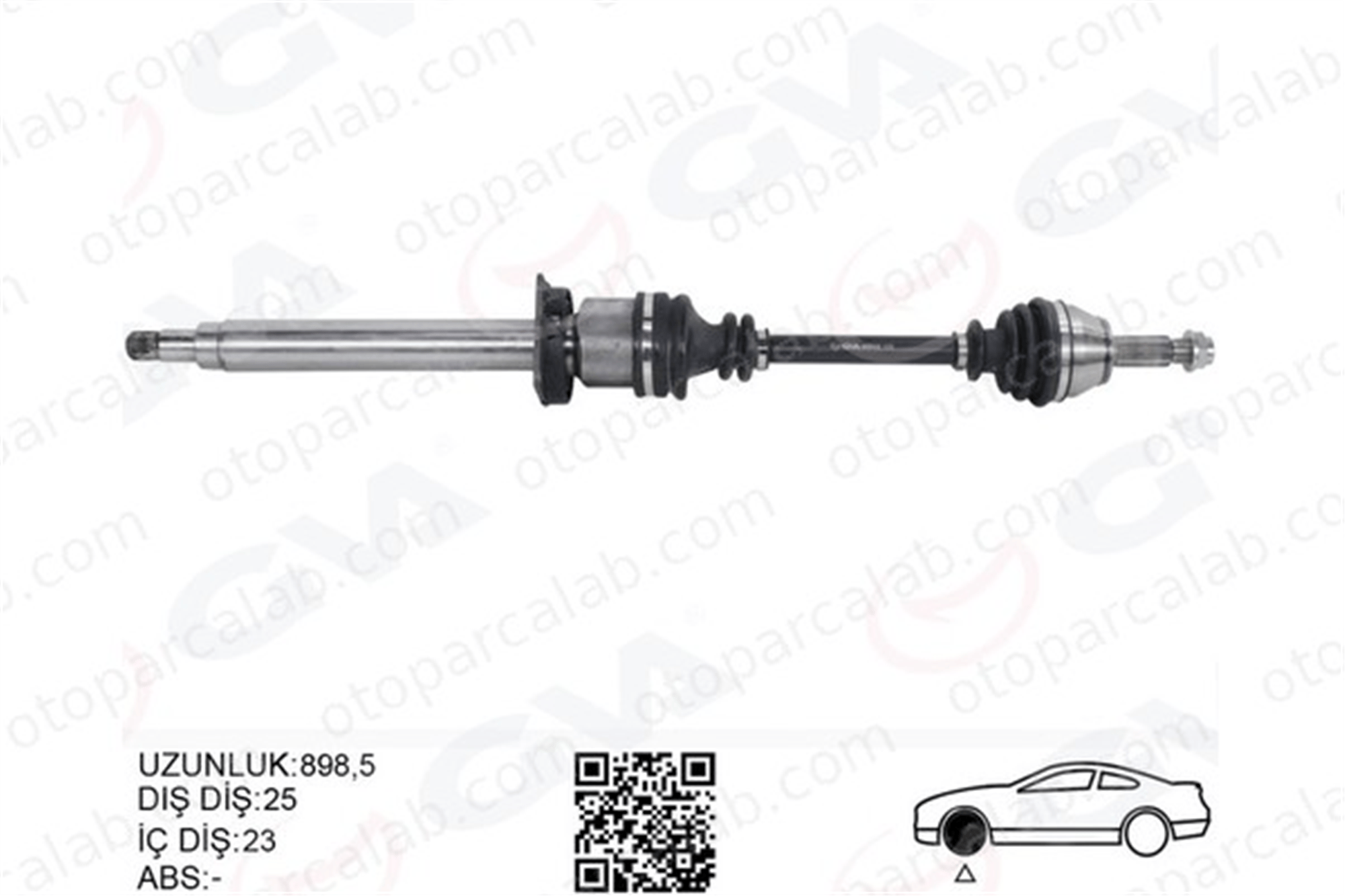 GVA 4437018 Aks Komple Ön Sağ FORD FIESTA IV FIESTA III 97FX3219DA 1059520