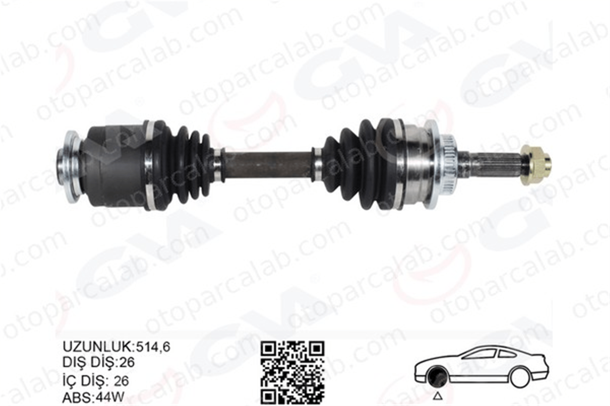 GVA 4438001 Aks Komple Ön Sol FORD RANGER 2M353B437AA 1339667