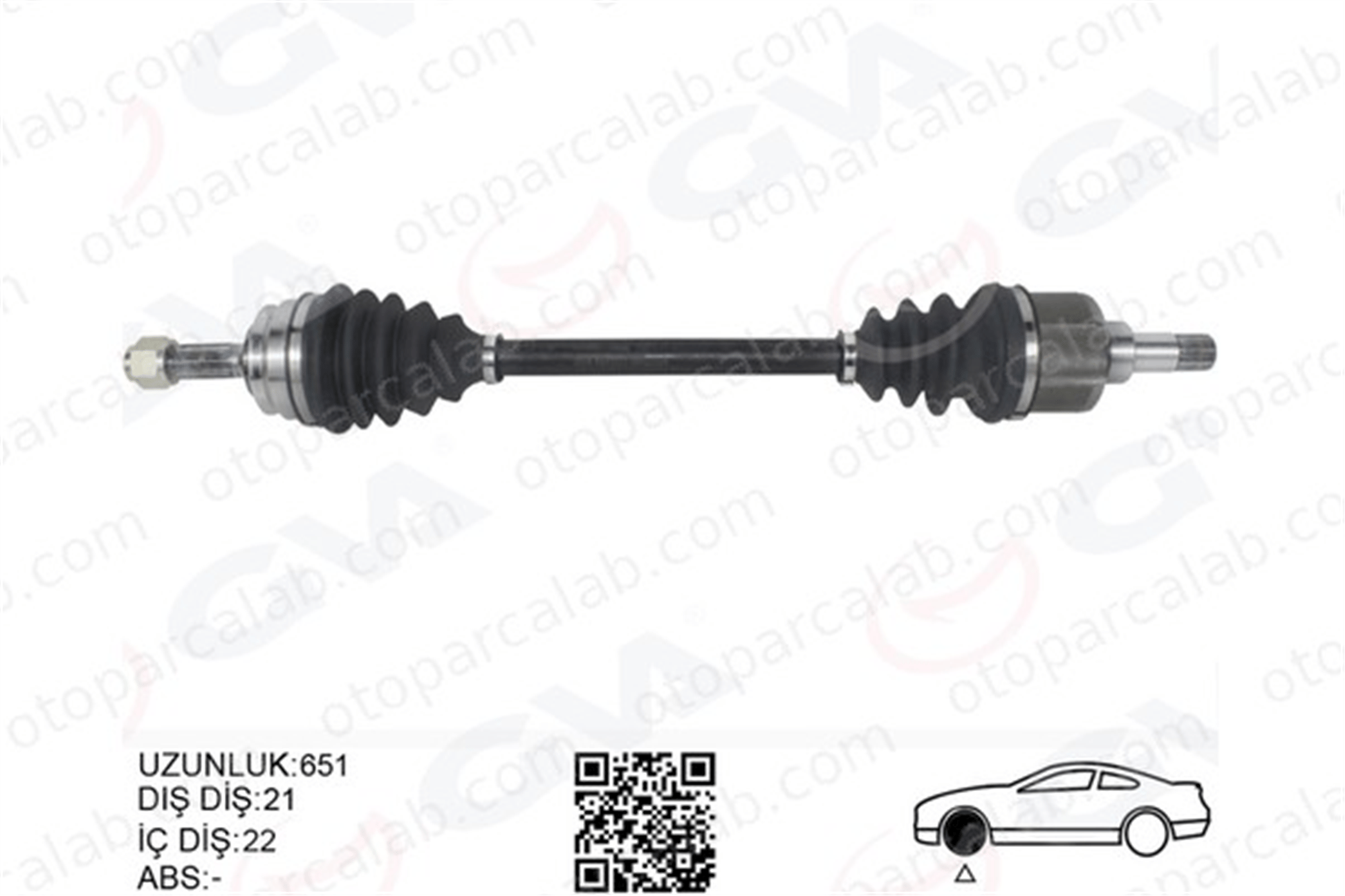 GVA 4443323 Aks Komple Ön Sol PEUGEOT 208 I CITROËN C3 III 9803959580 9801611180