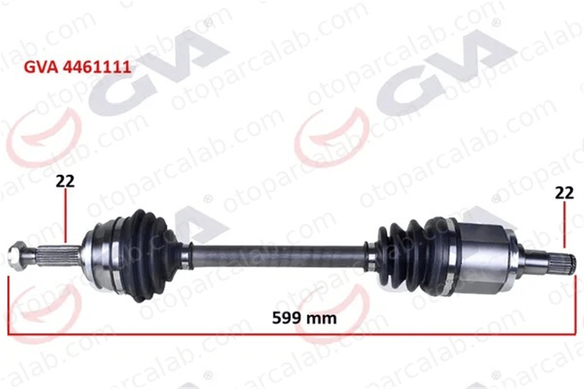 GVA 4461111 Aks Komple Ön Sol SKODA FAVORIT FELICIA I 6U0407271F 115420214