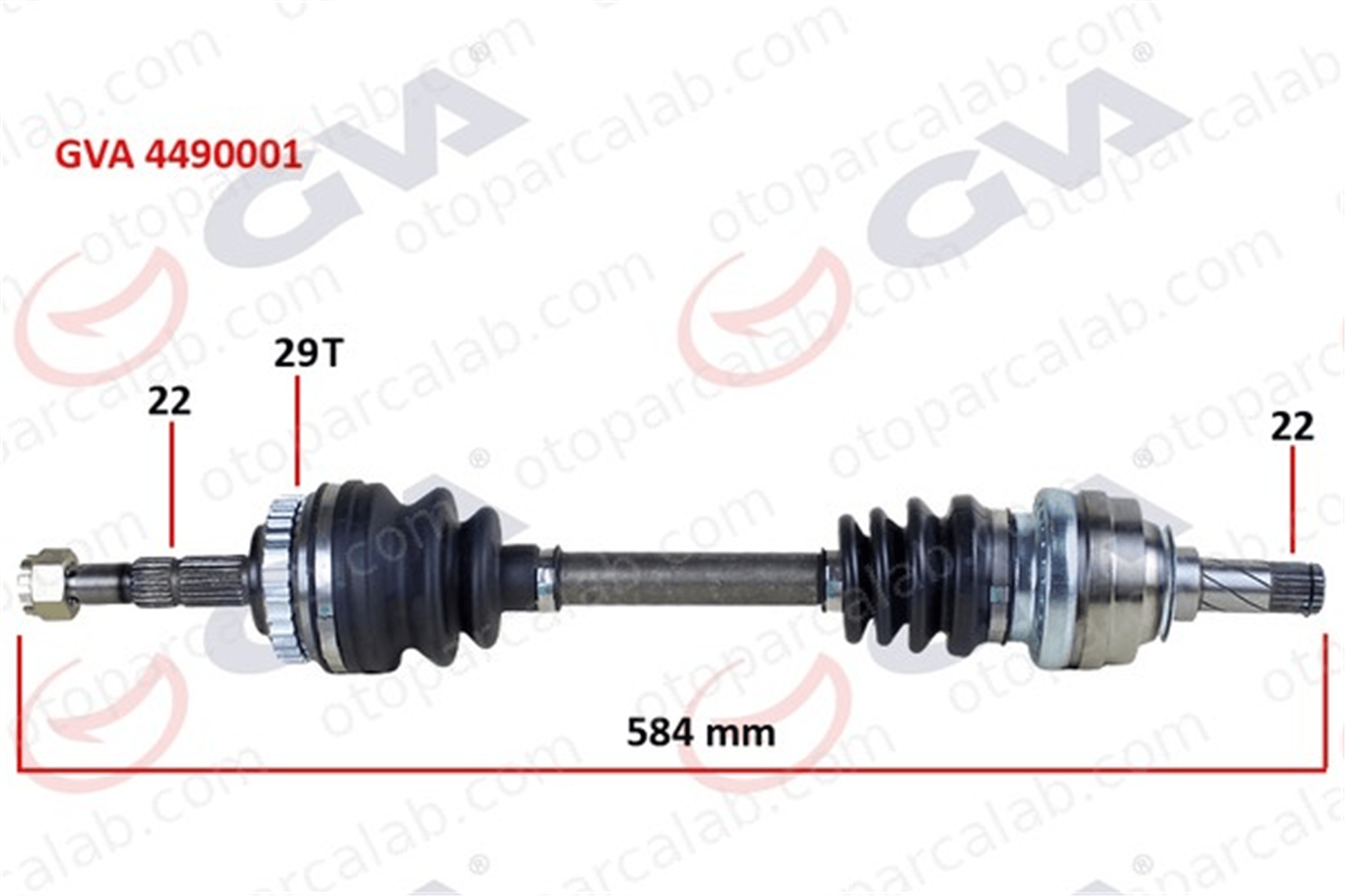 GVA 4490001 Aks Komple Ön Sol OPEL ASTRA F Station wagon ASTRA F 374178 90350865