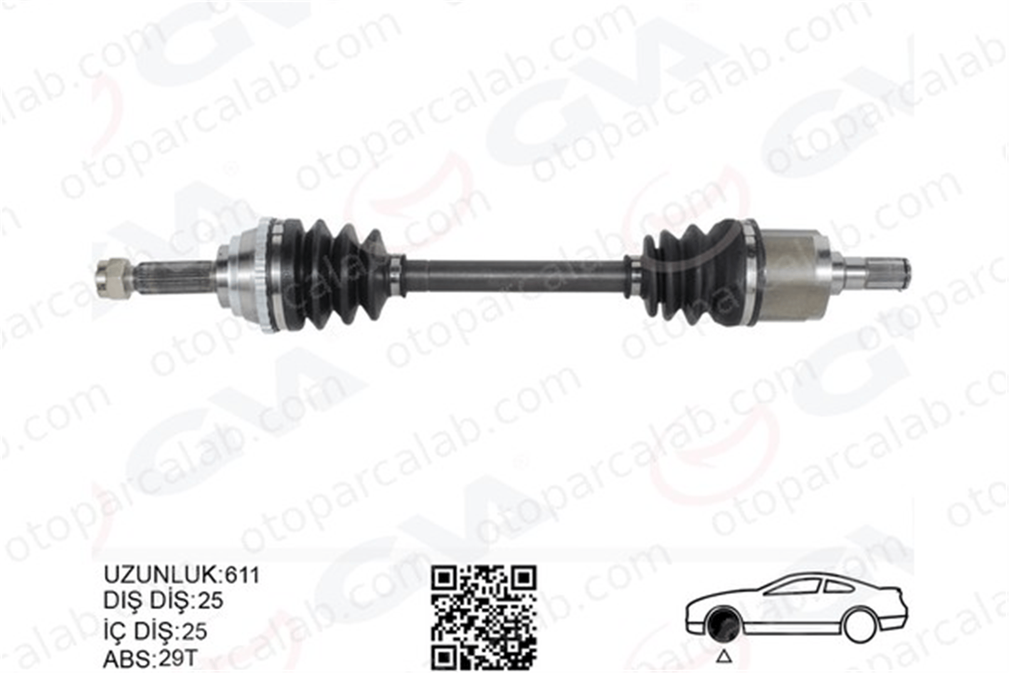 GVA 4491055 Aks Komple Ön Sol HYUNDAI ACCENT II ACCENT II Sedan 4950025300