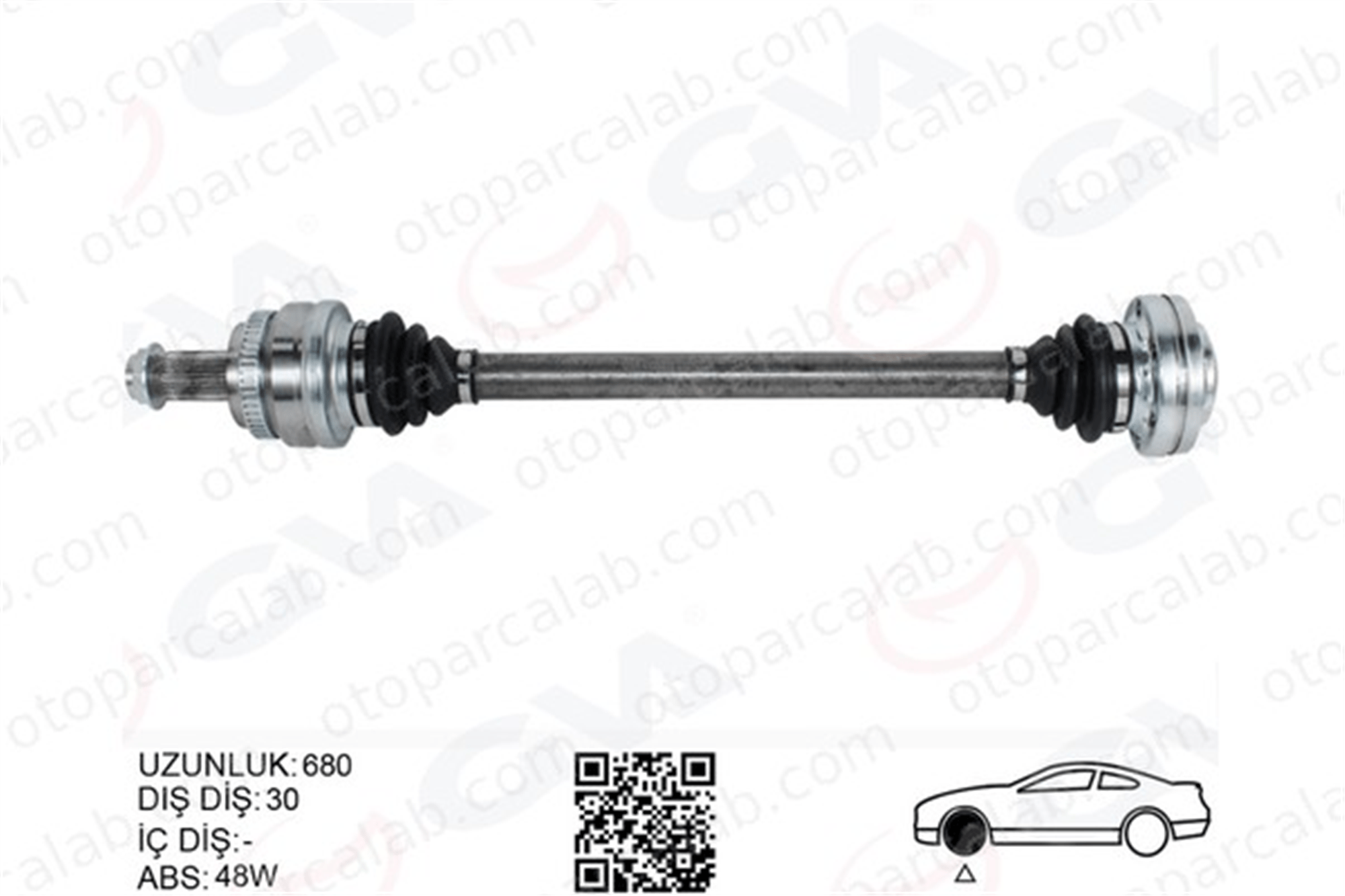 GVA 4499205 Aks Komple Arka Sol BMW X3 X4 33217540116 33213428180