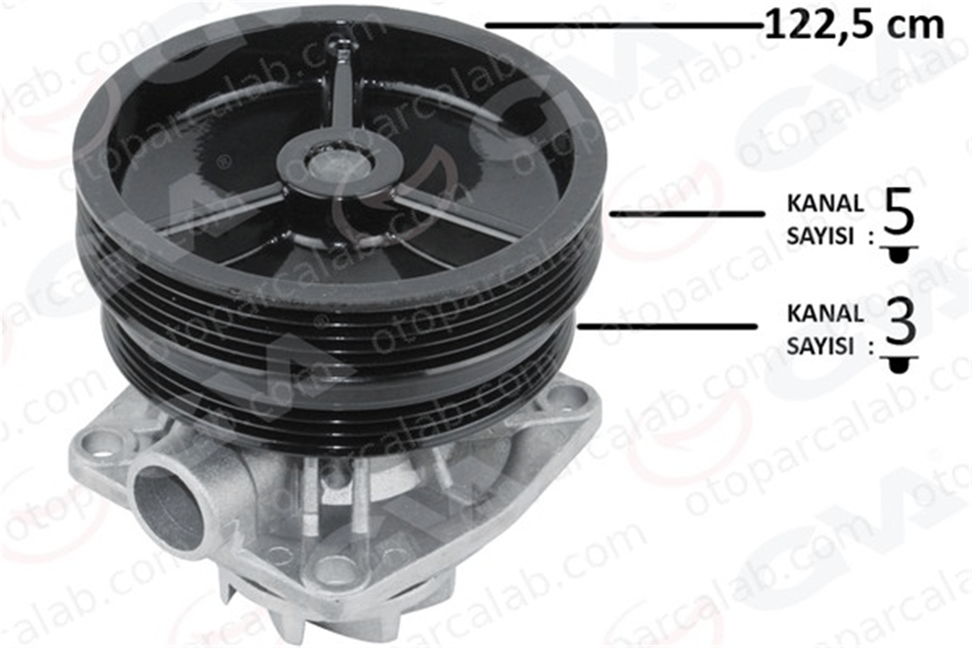 GVA 5225120 Devirdaim Su Pompası FIAT PALIO MULTIPLA 46444355 46400058