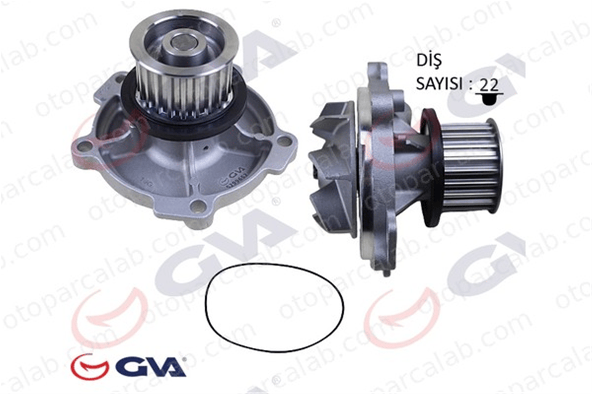 GVA 5299652 Devirdaim Su Pompası CHRYSLER VOYAGER IV JEEP CHEROKEE 5066809AA 5066809AB