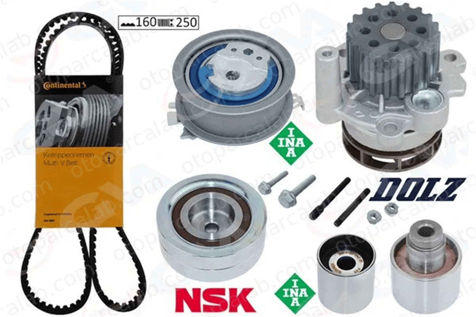 GVA 59WPK7577C Triger Kayış Seti AUDI A4 B8 A4 B8 Avant 3L198119A 3L198119B