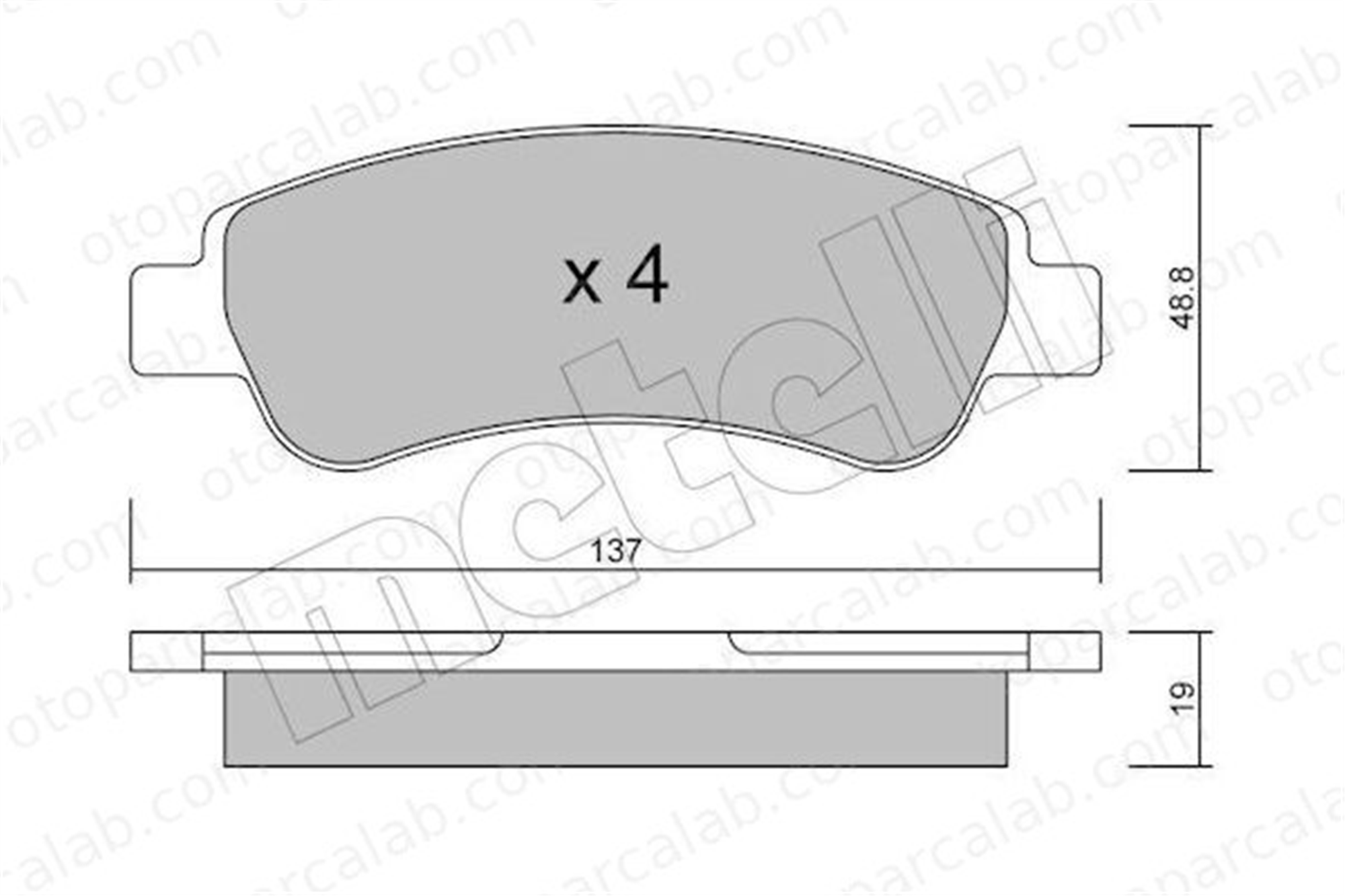 GVA 7027260 Fren Disk Balata Arka FIAT DUCATO Panelvan/Van DUCATO Platform şasi 425360 425469