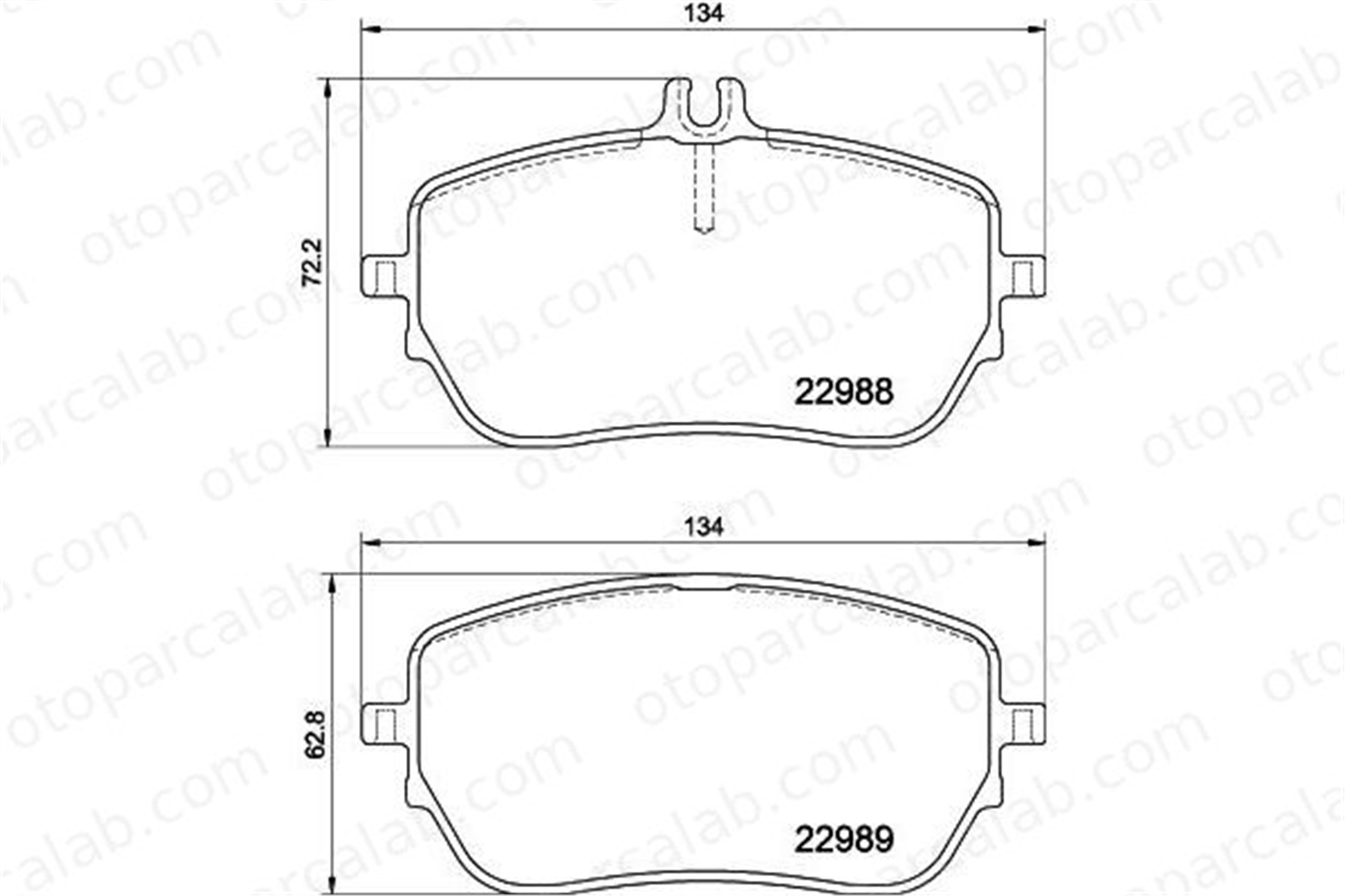HELLA 8DB 355 037-961 Fren Disk Balata Ön MERCEDES-BENZ B-SERISI Sports Tourer A-SERISI A0004207000 A0004206902