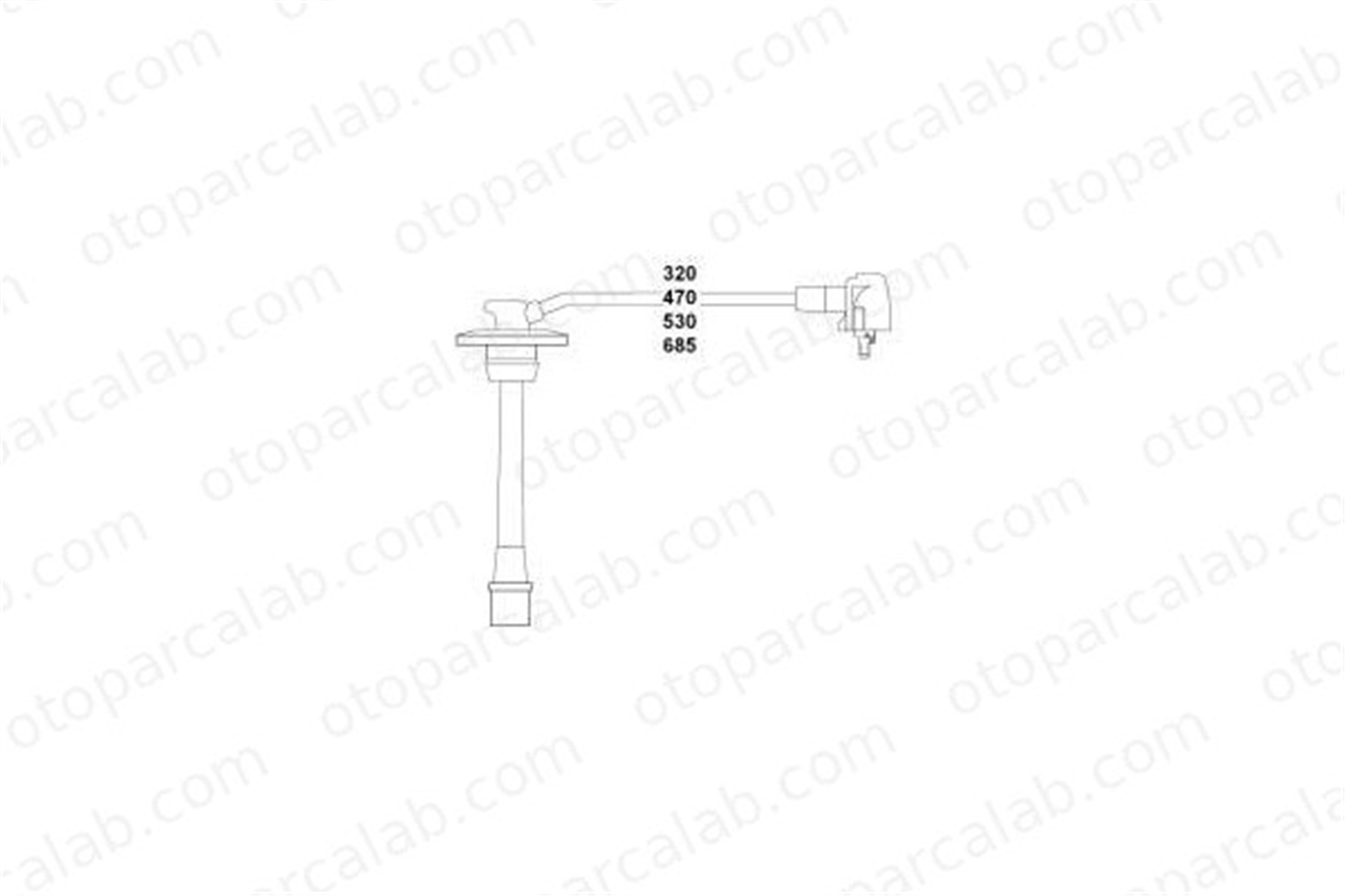 HELLUX HBK3384 Buji Kablosu CHEVROLET MATIZ DAEWOO TICO 96291306