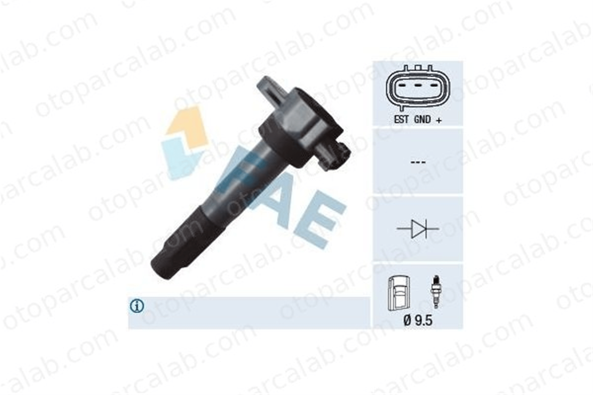 HERTH BUSS J5378008 Ateşleme Bobini HERTH+BUSS J5378008 OPEL AGILA FIAT SEDICI 3340051K10 4709290