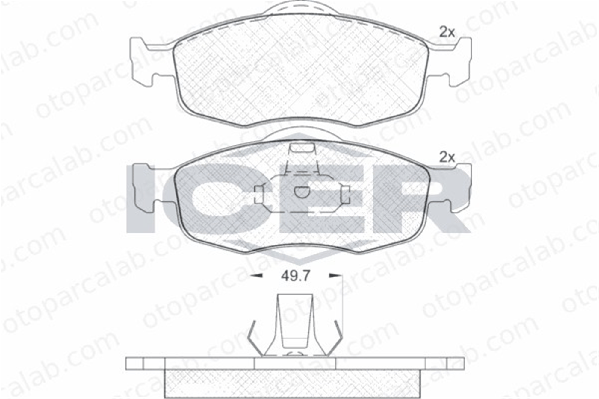 ICER 180916 Fren Disk Balata Ön FORD MONDEO II MONDEO II Sedan T2K021MIS 1073731