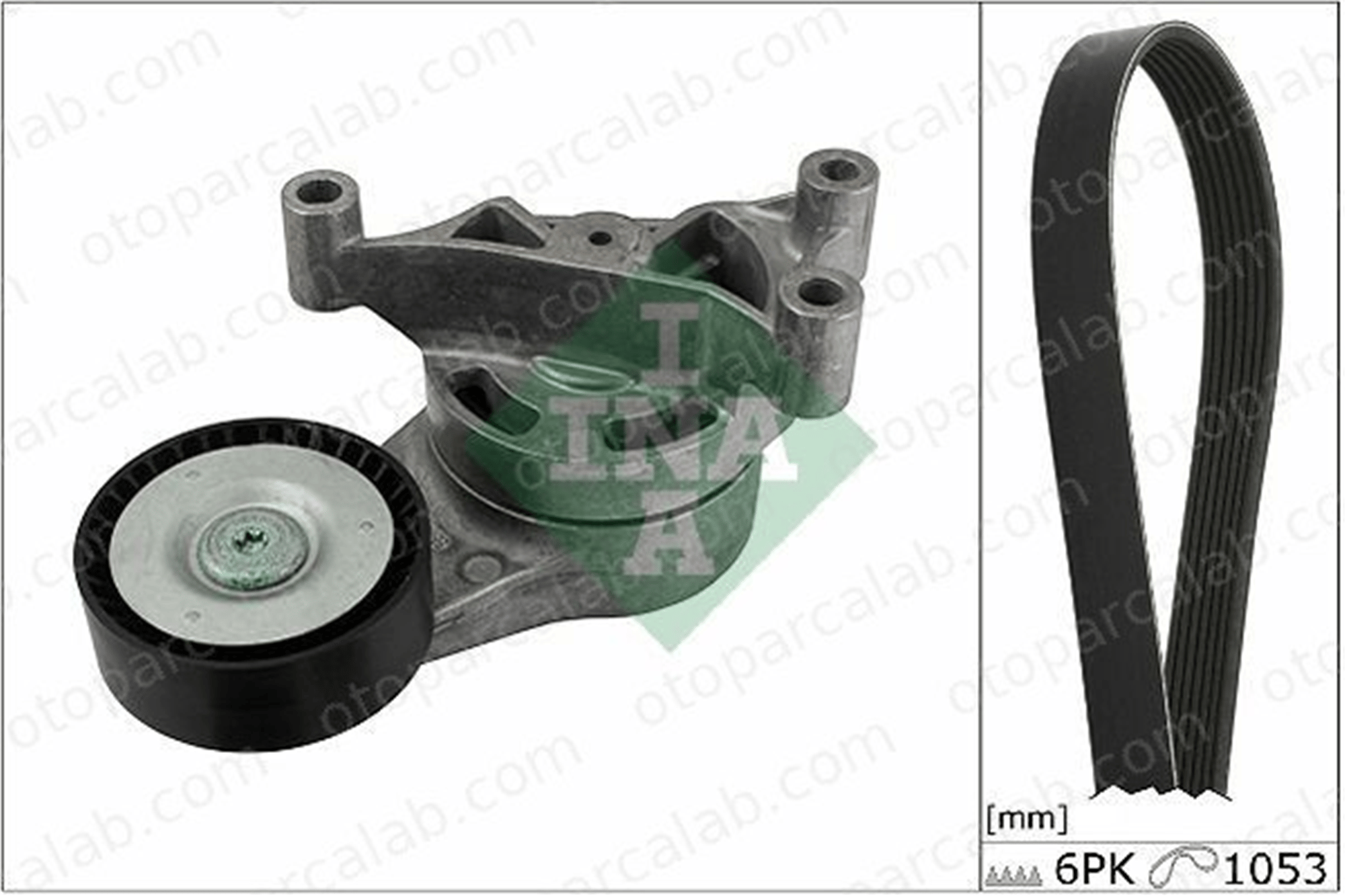 INA 529 0052 10 Vantilatör Kayış Seti AUDI A3 VW GOLF VI 6F903315 28903137AS