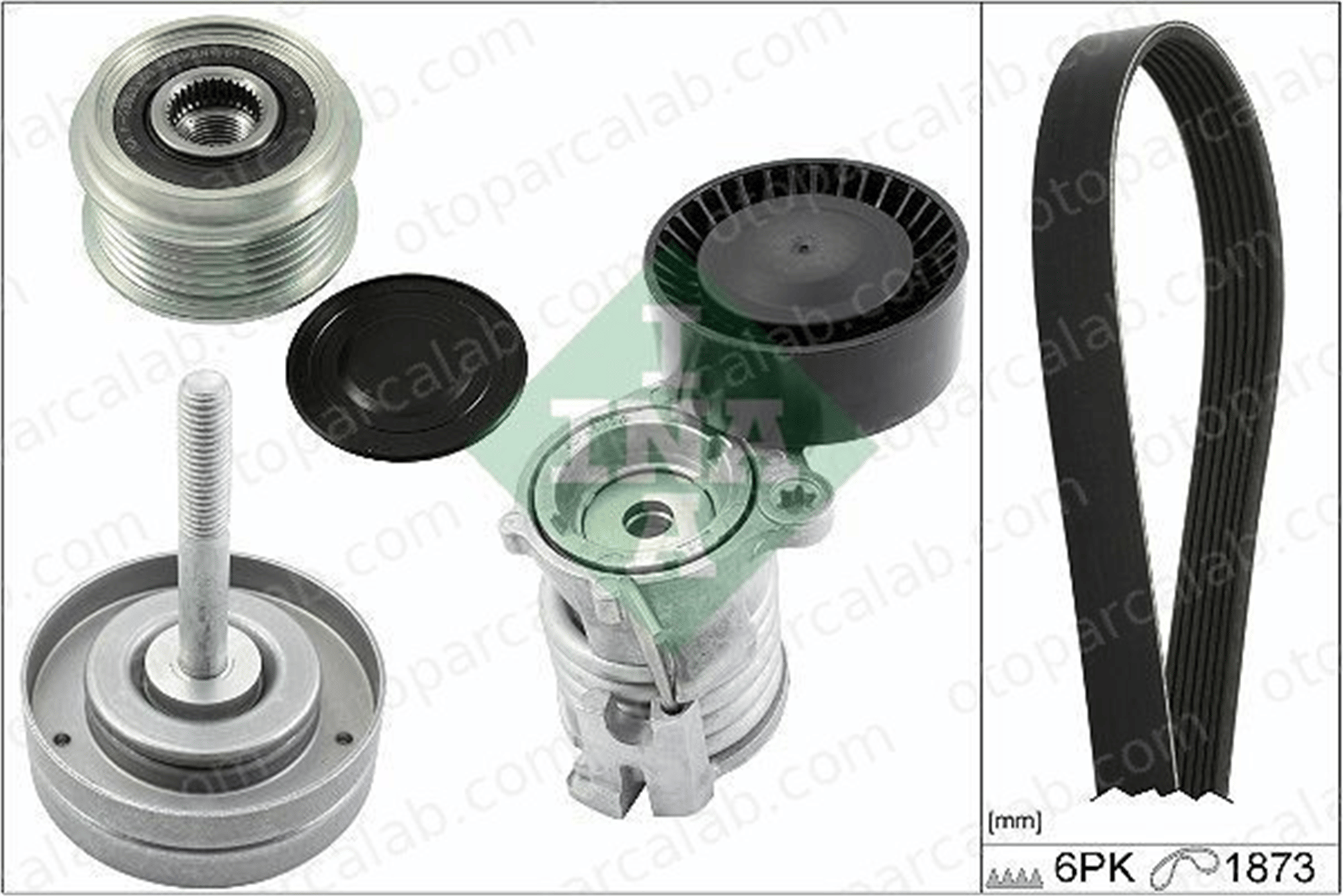 INA 529 0090 20 Vantilatör Kayış Seti SKODA FABIA I Combi FABIA I Praktik 3E903133B 03E903133B
