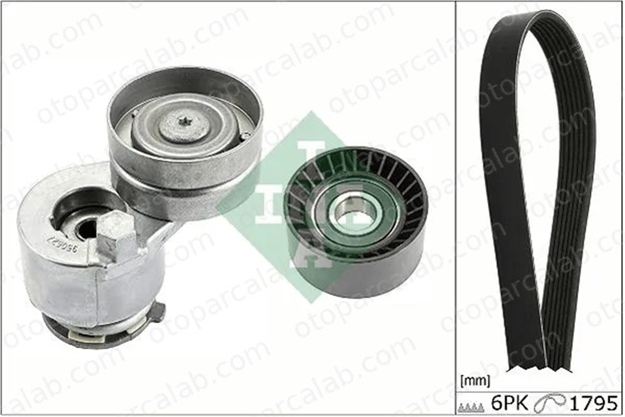 INA 529 0124 10 Vantilatör Kayış Seti RENAULT LAGUNA II Grandtour LAGUNA II 117200713R 117507271R