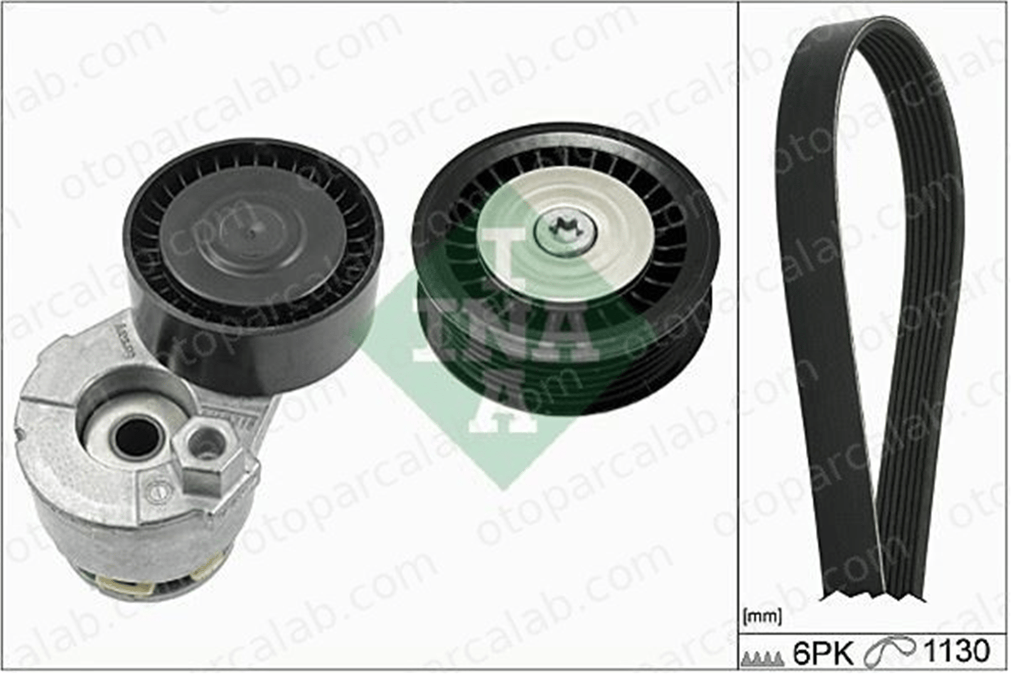 INA 529 0165 10 Vantilatör Kayış Seti RENAULT CLIO III KANGOO / GRAND KANGOO II 117207020R 117200278R
