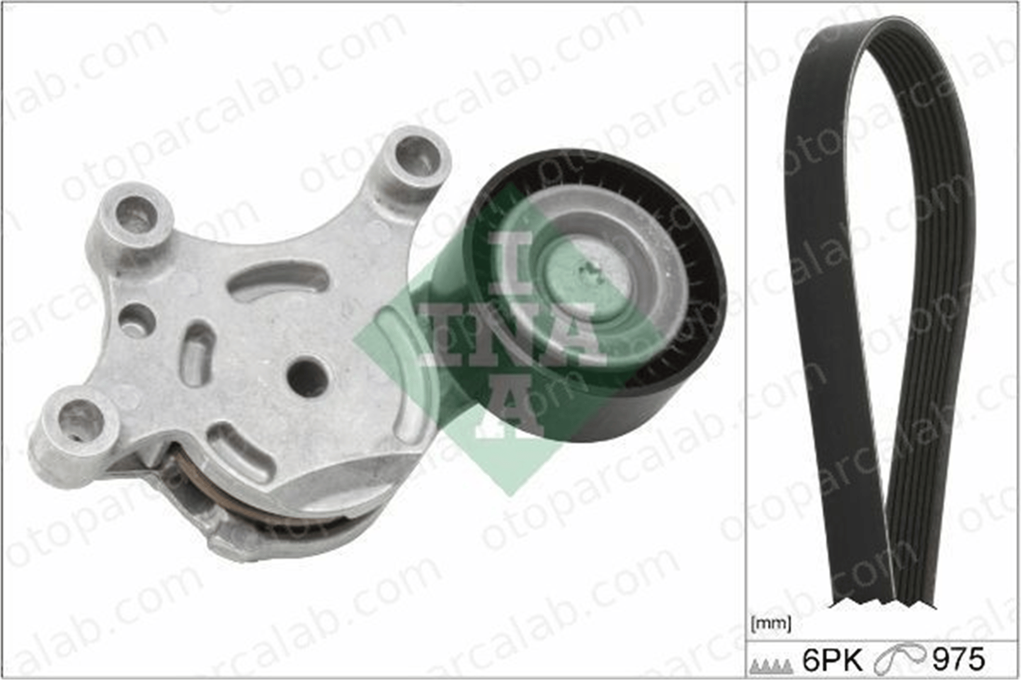 INA 529 0261 10 Vantilatör Kayış Seti CITROËN BERLINGO Kasa/büyük limuzin BERLINGO MULTISPACE 1611277580 1611277880