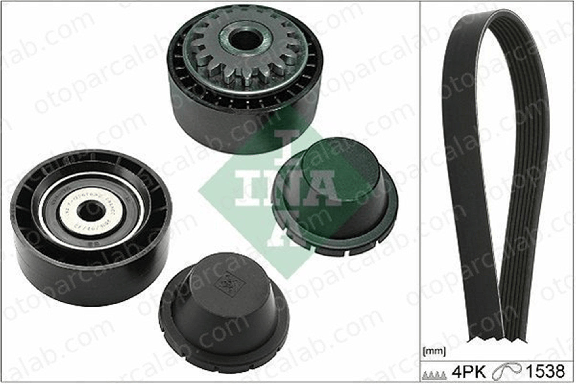 INA 529 0280 10 Vantilatör Kayış Seti RENAULT CLIO II KANGOO Express 7701477533 117200777R