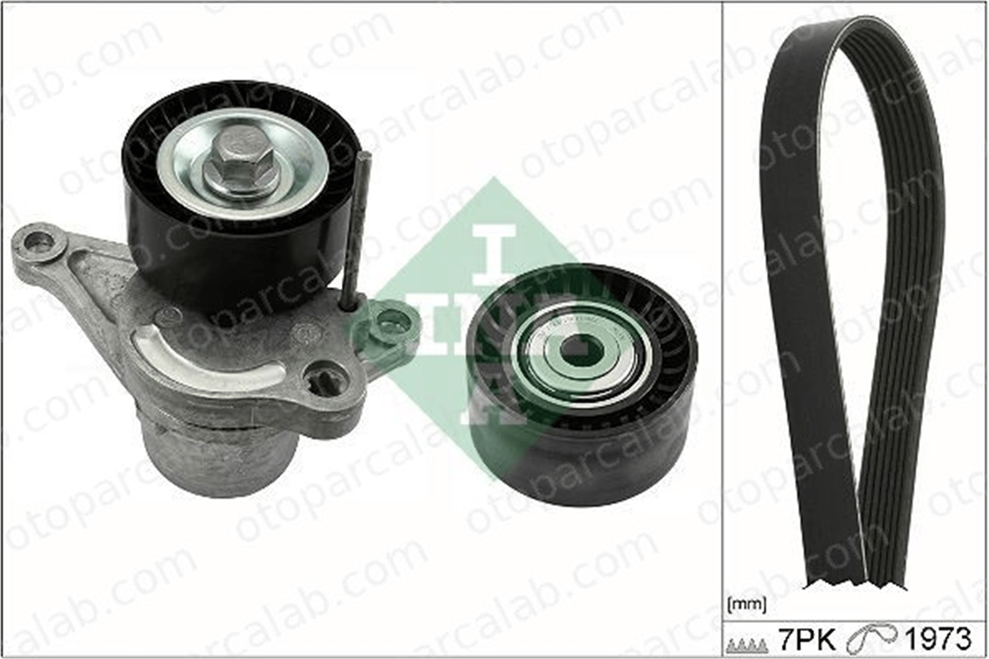 INA 529 0317 10 Vantilatör Kayış Seti NISSAN NV400 Panelvan/Van NV400 Platform şasi 117507568R 119231474R