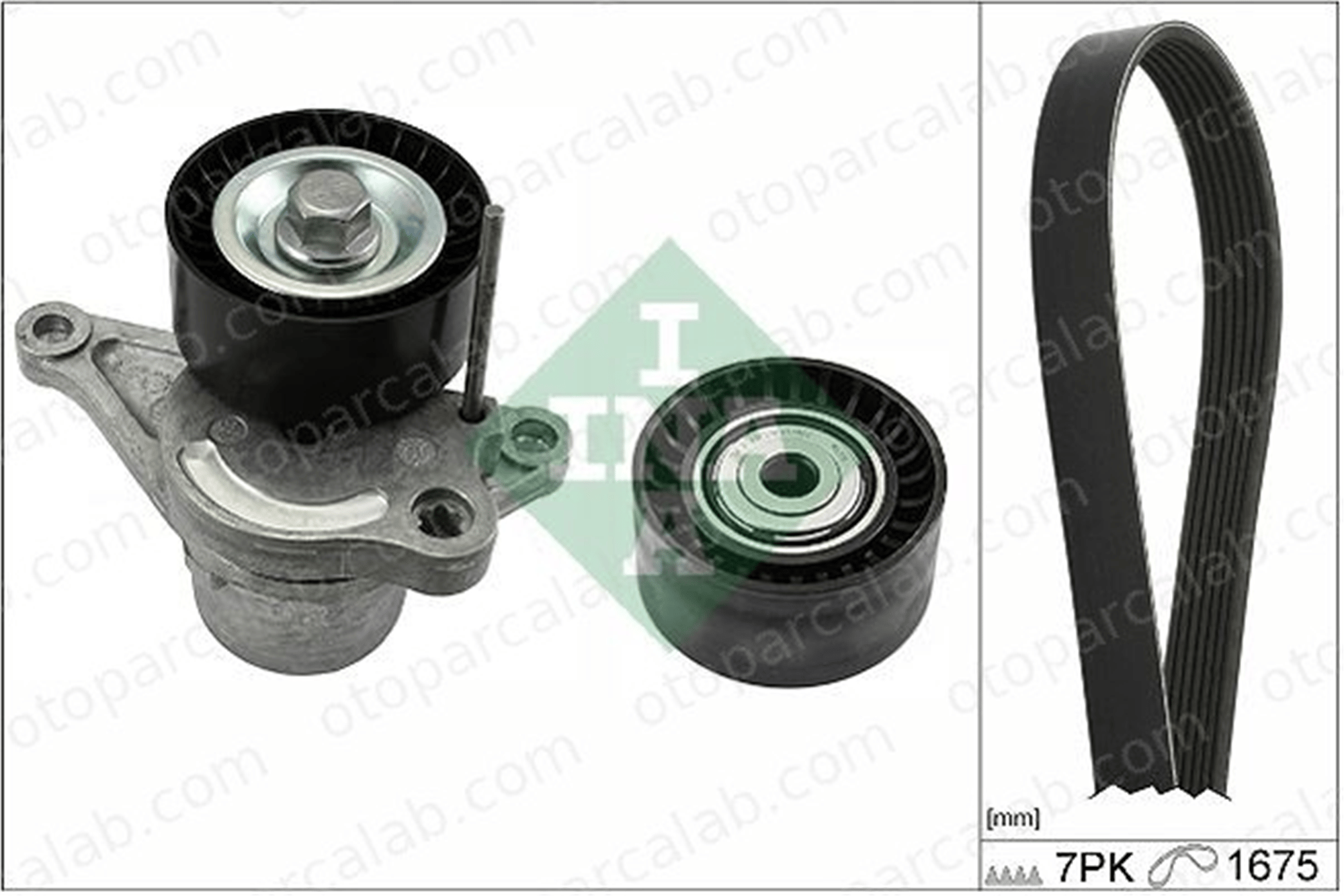 INA 529 0355 10 Vantilatör Kayış Seti OPEL MOVANO B Panelvan/Van MOVANO B Platform şasi 117200334R 1172000Q6A