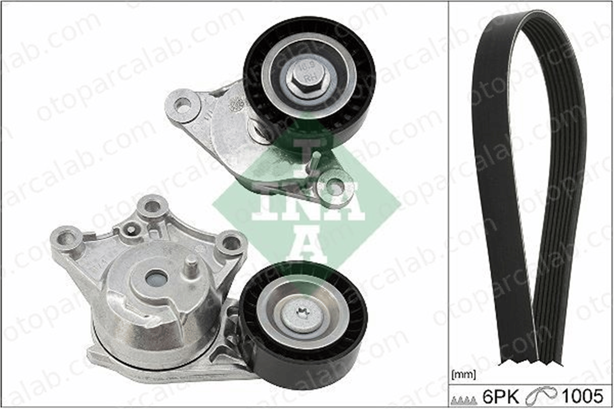 INA 529 0358 10 Vantilatör Kayış Seti PEUGEOT 2008 I 208 I 1631481680 1613255380