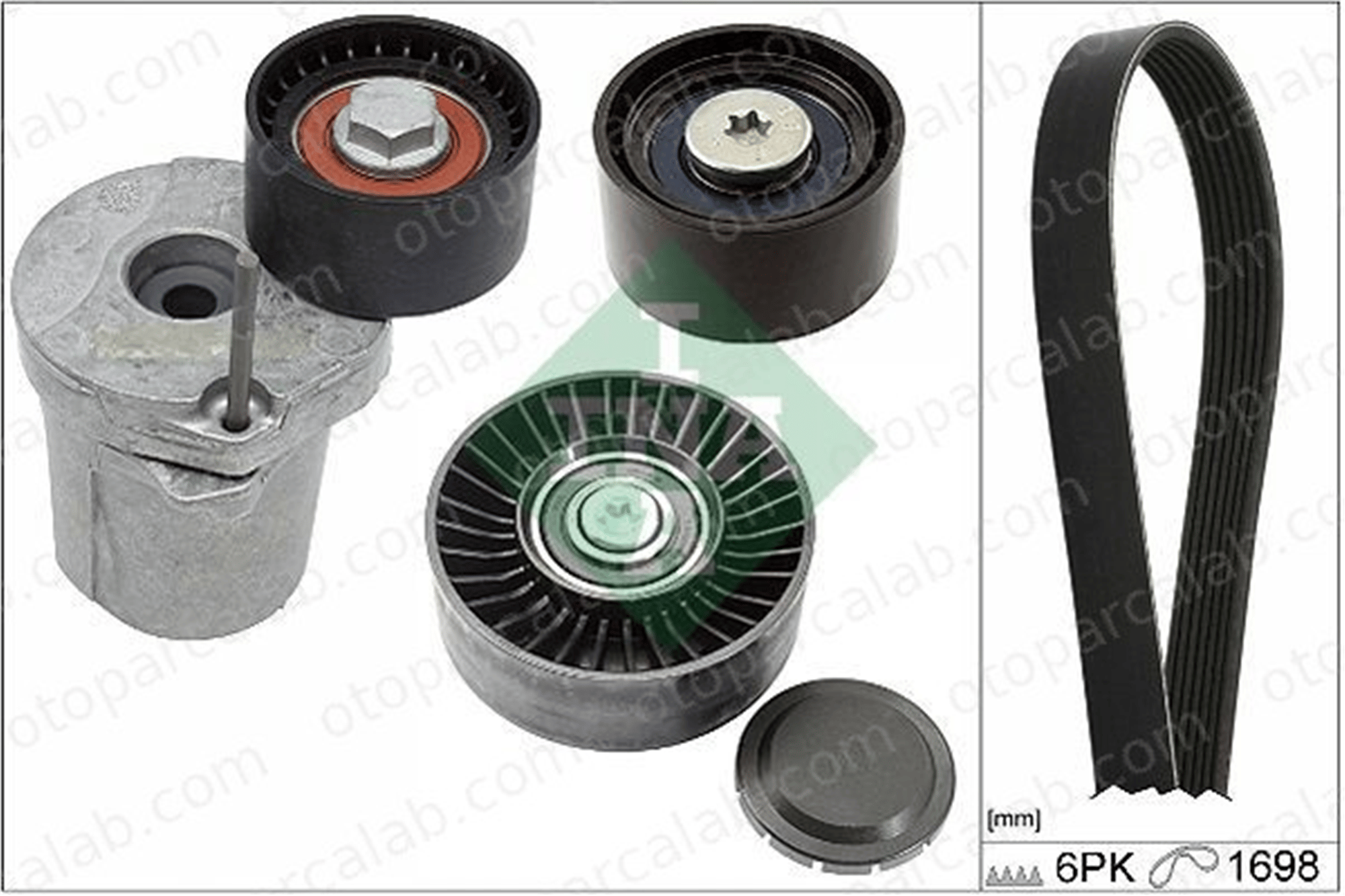 INA 529 0369 10 Vantilatör Kayış Seti BMW 1 3 11287556251 11287800333
