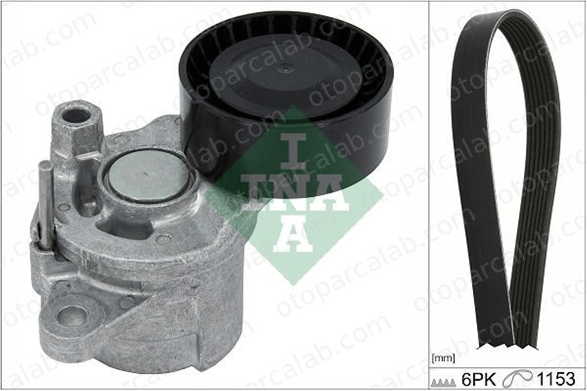 INA 529 0379 10 Vantilatör Kayış Seti CITROËN BERLINGO Kasa/büyük limuzin C3 AIRCROSS II 1631627780 1627659880