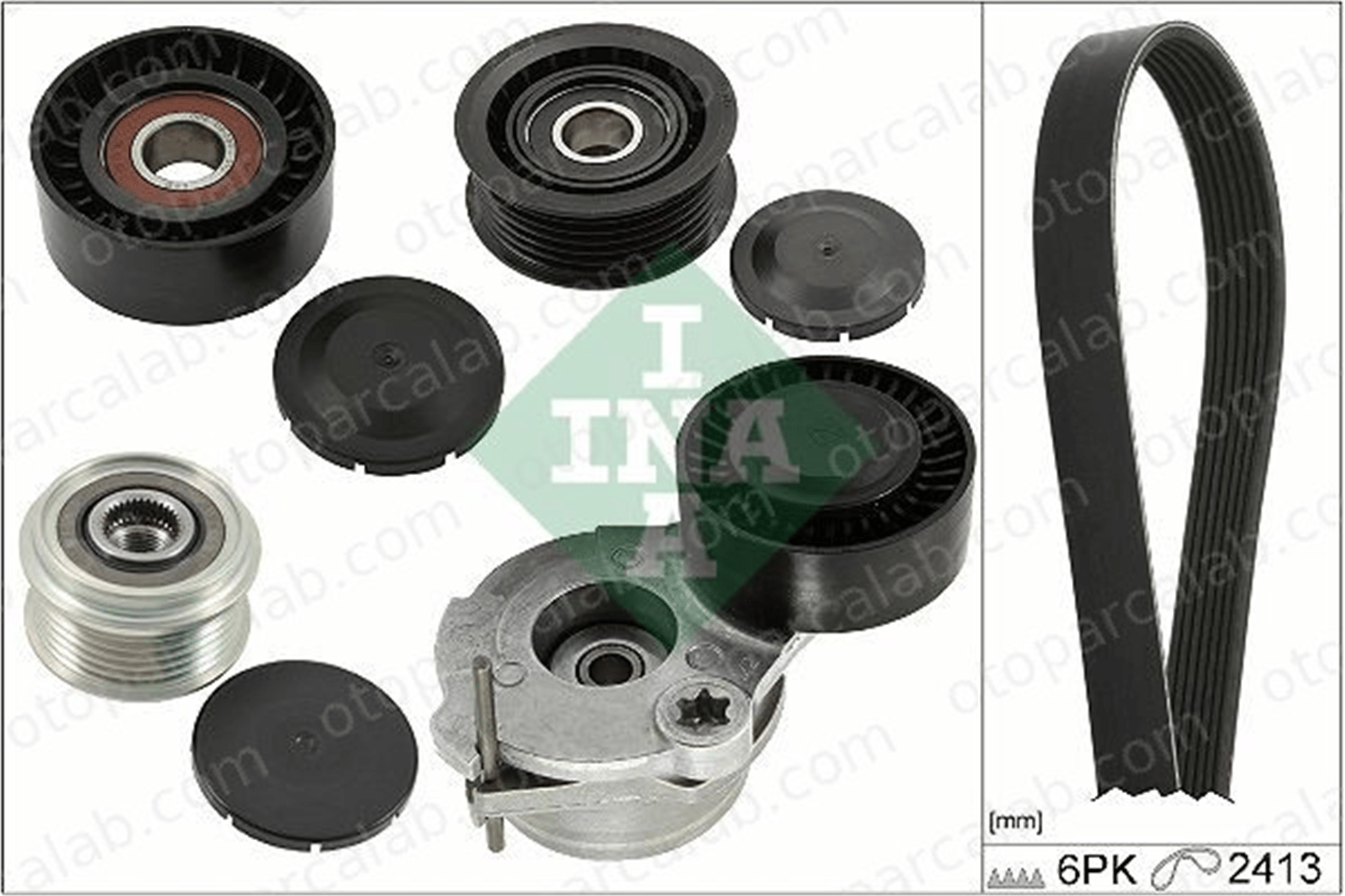 INA 529 0484 20 Vantilatör Kayış Seti AUDI A7 Sportback A6 C7 59903119G 059903119G