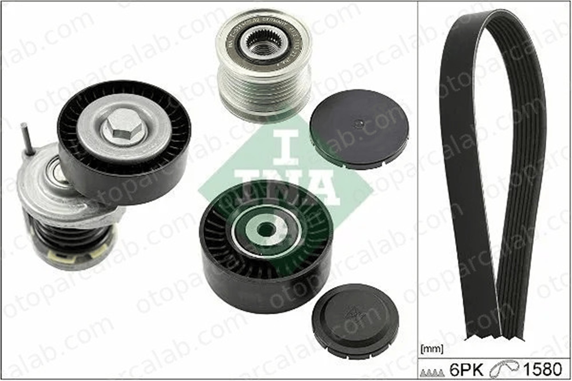 INA 529 0521 20 Vantilatör Kayış Seti AUDI A4 B8 A4 B8 Avant 38903315AH 038903315AH
