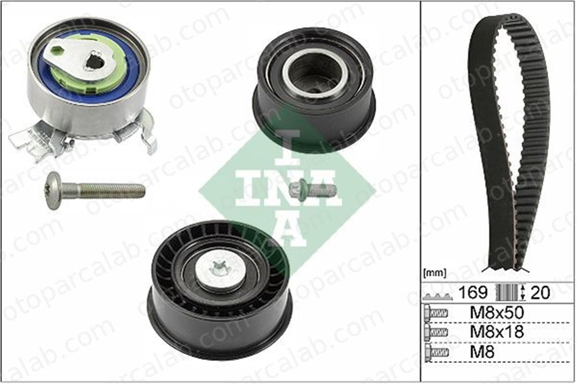 INA 530 0078 10 Triger Kayış Seti OPEL CORSA B TIGRA 1606190 1606274