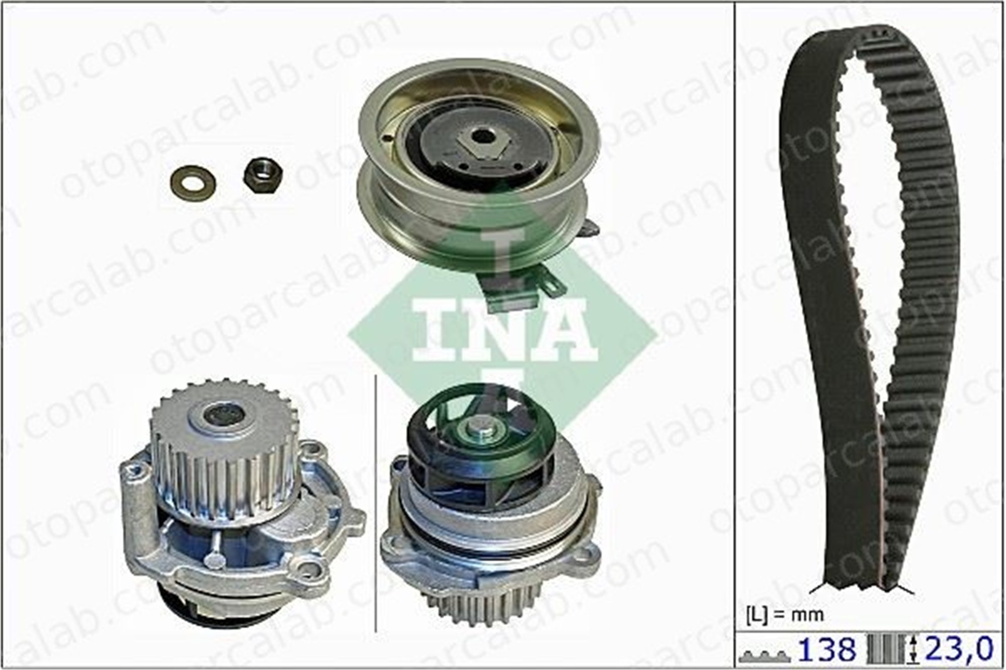 INA 530 0171 31 Triger Kayış Seti SEAT LEON AUDI A3 6A198119 06A198119